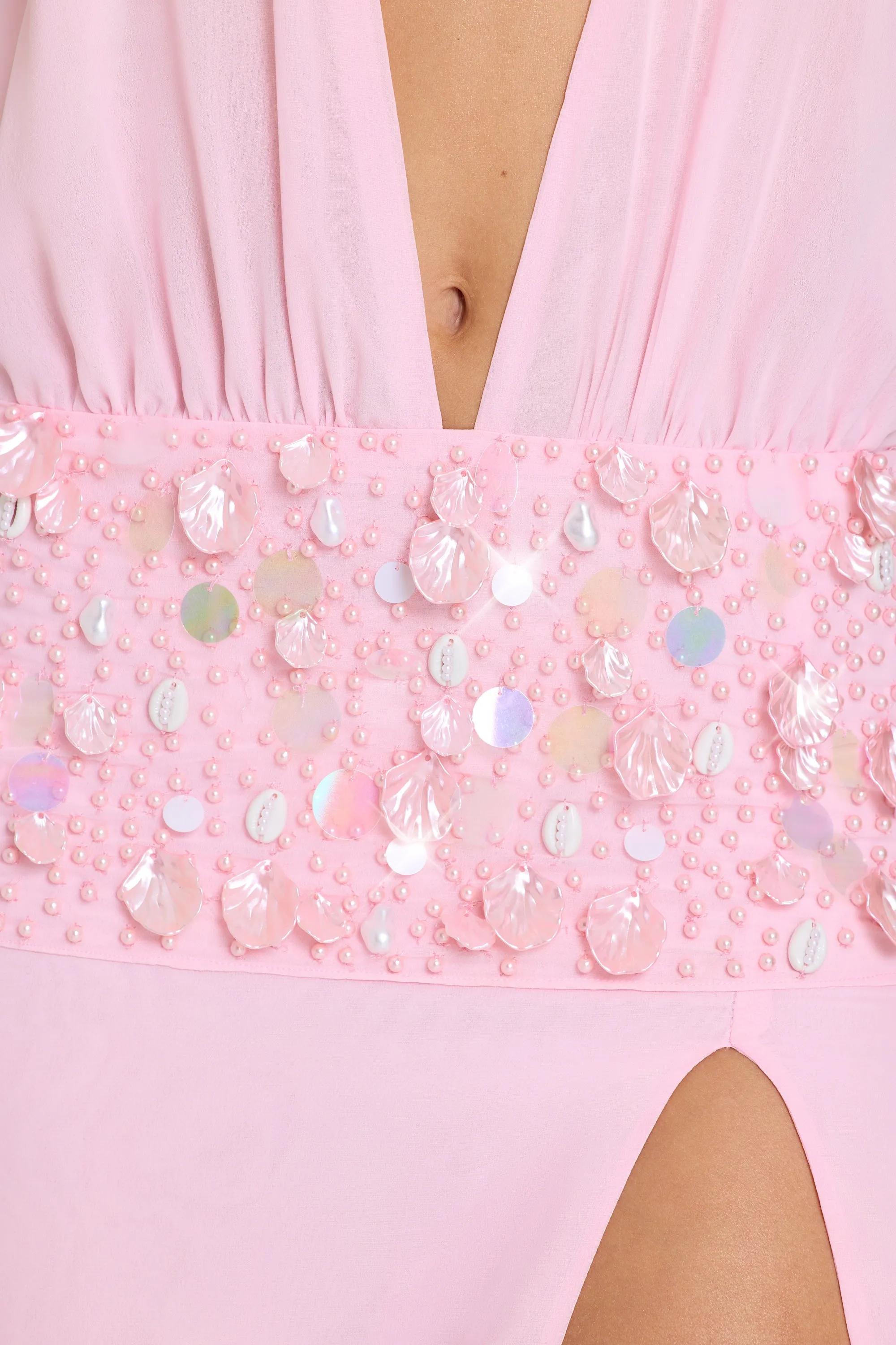 Embellished Waist Maxi Dress in Bubblegum Pink sold by Oh Polly product image thumbnail 5