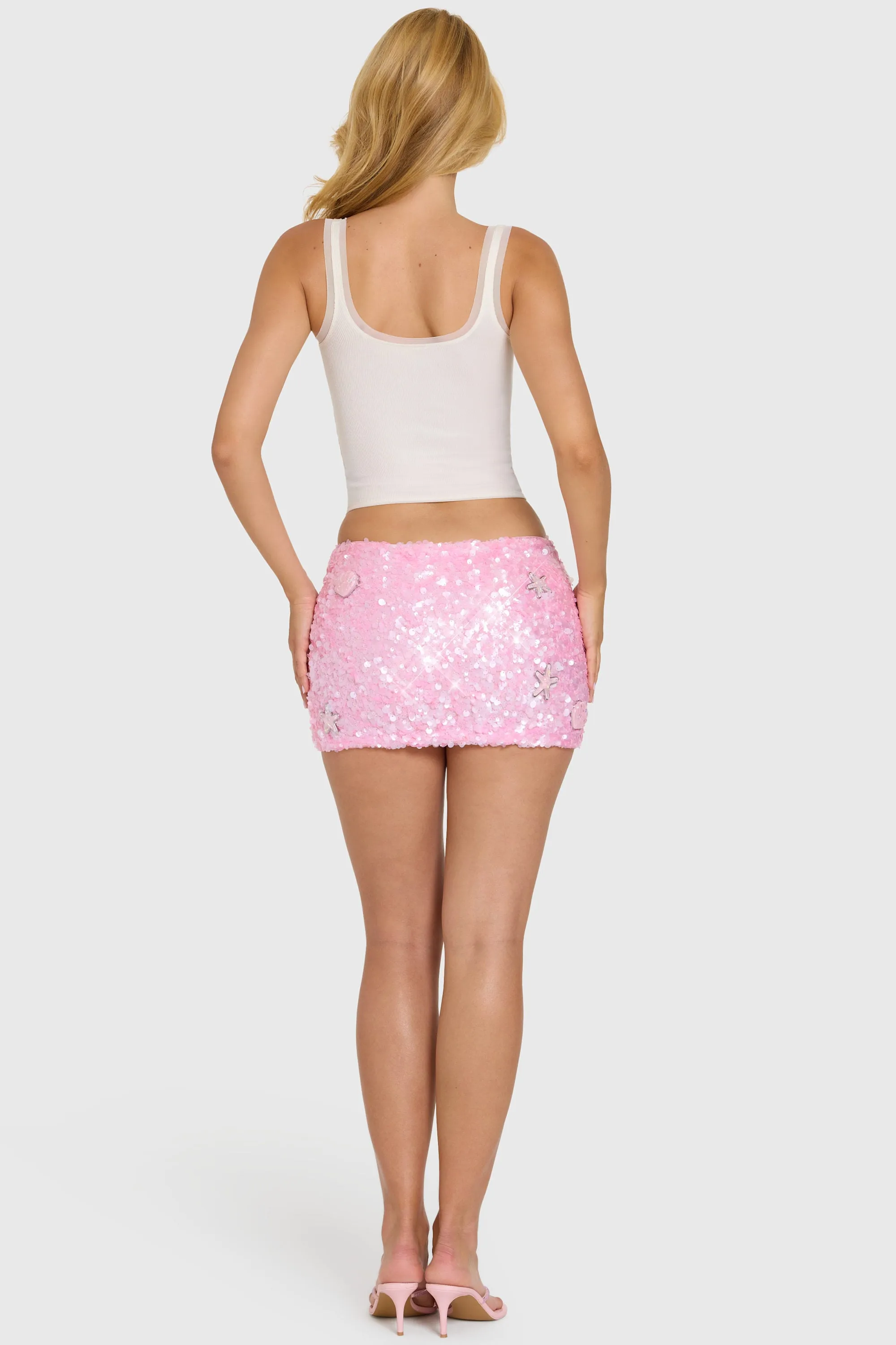 Embellished Mini Skirt in Bubblegum Pink sold by Oh Polly product image thumbnail 3