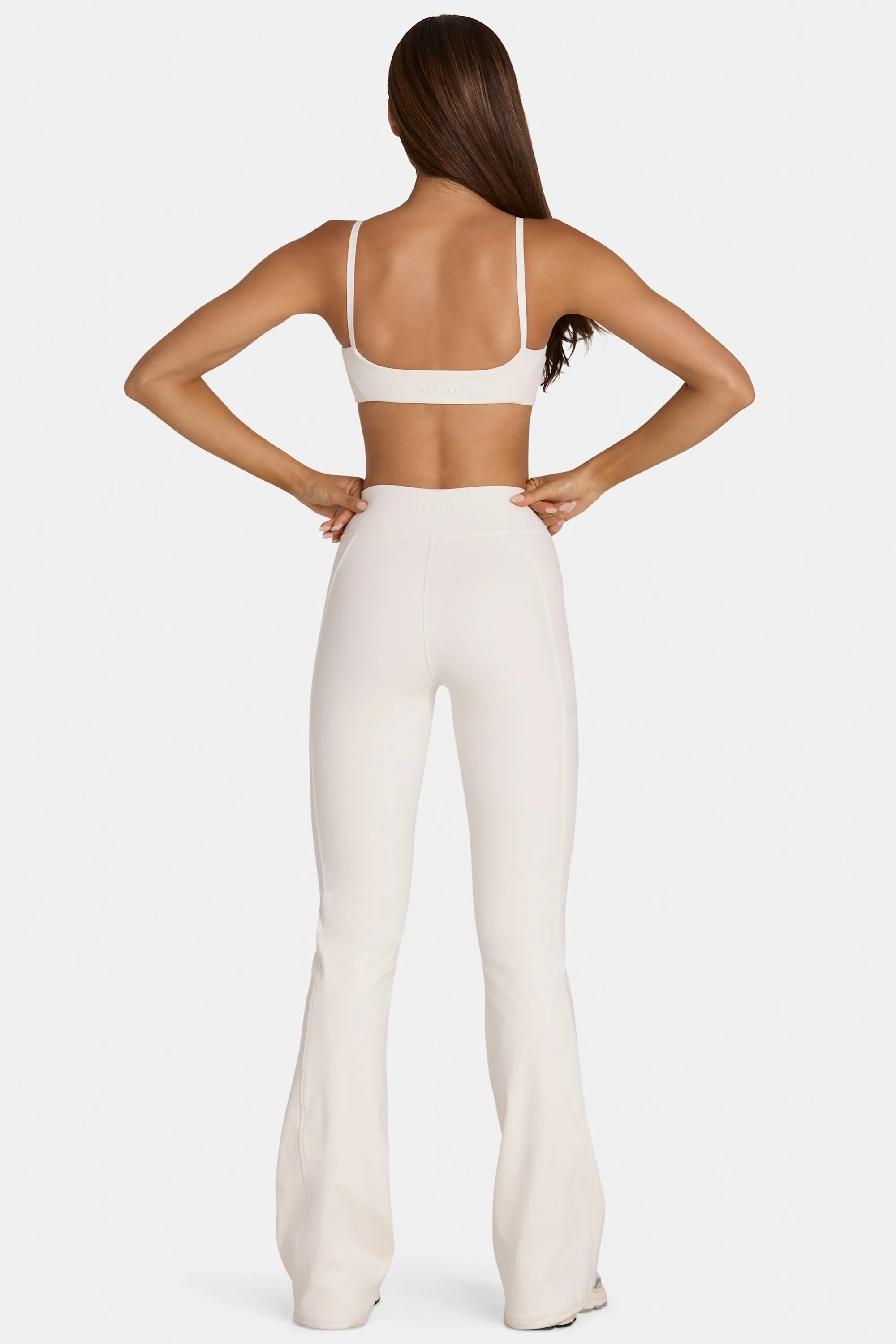 Soft Active V-Waist Flared Leggings in Coconut sold by Oh Polly product image thumbnail 2