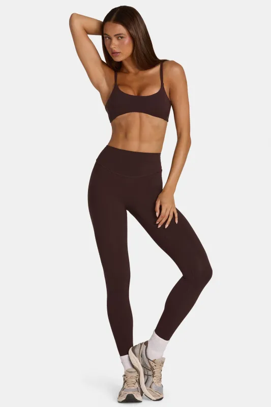 Soft Active Full-Length Leggings in Espresso made by Bo + Tee