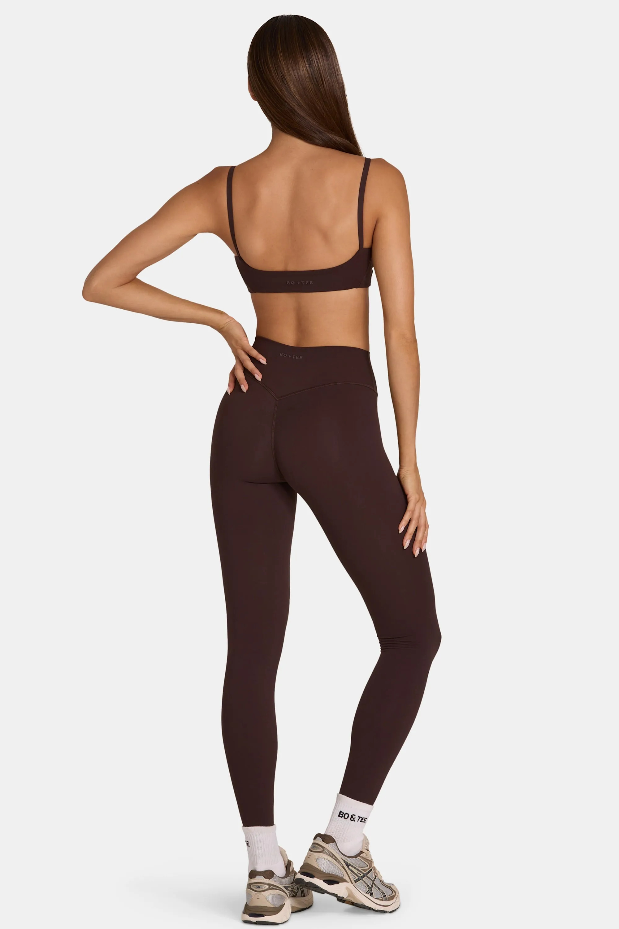 Soft Active Full-Length Leggings in Espresso sold by Oh Polly product image thumbnail 2