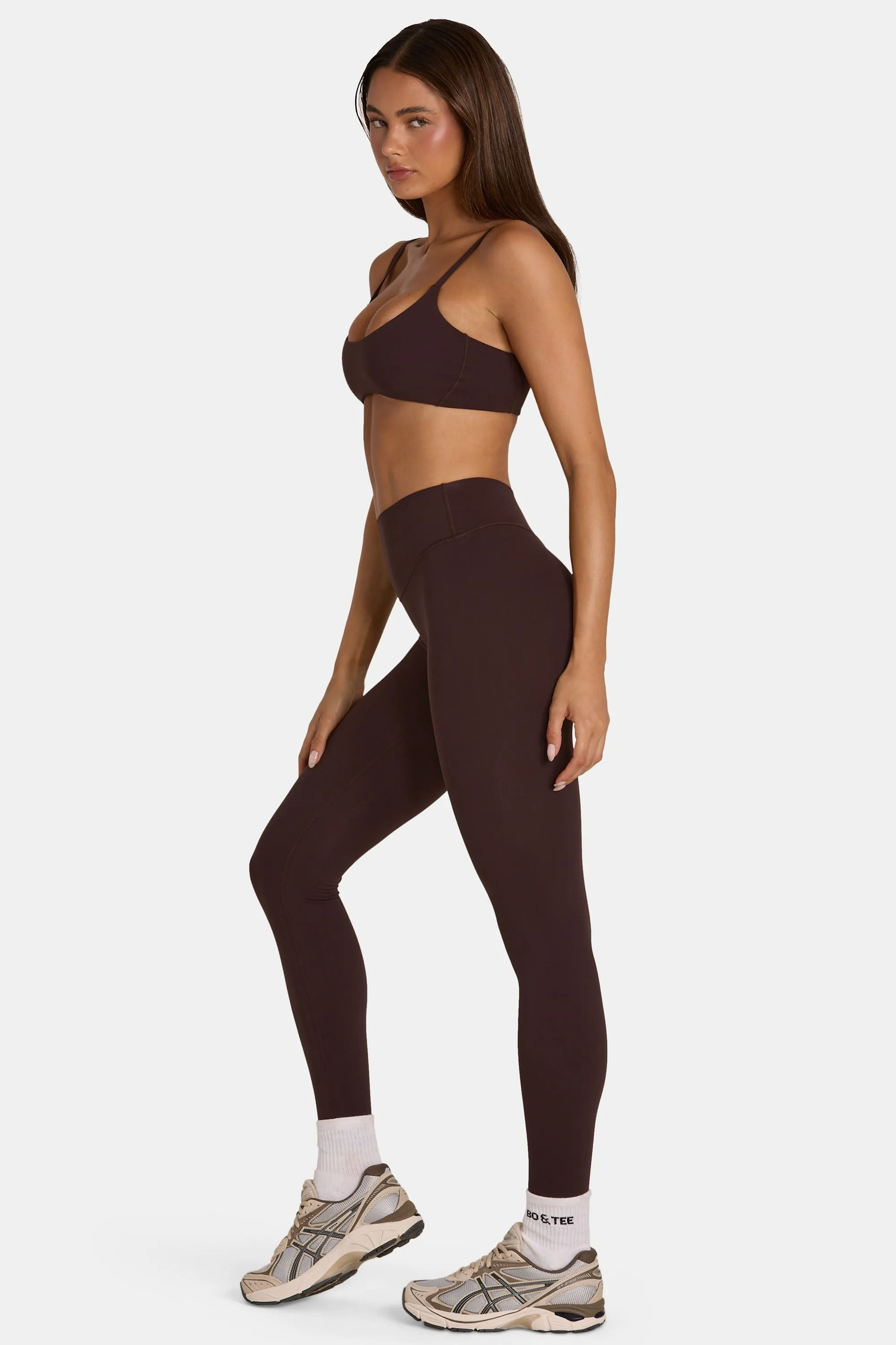 Soft Active Full-Length Leggings in Espresso sold by Oh Polly product image thumbnail 3