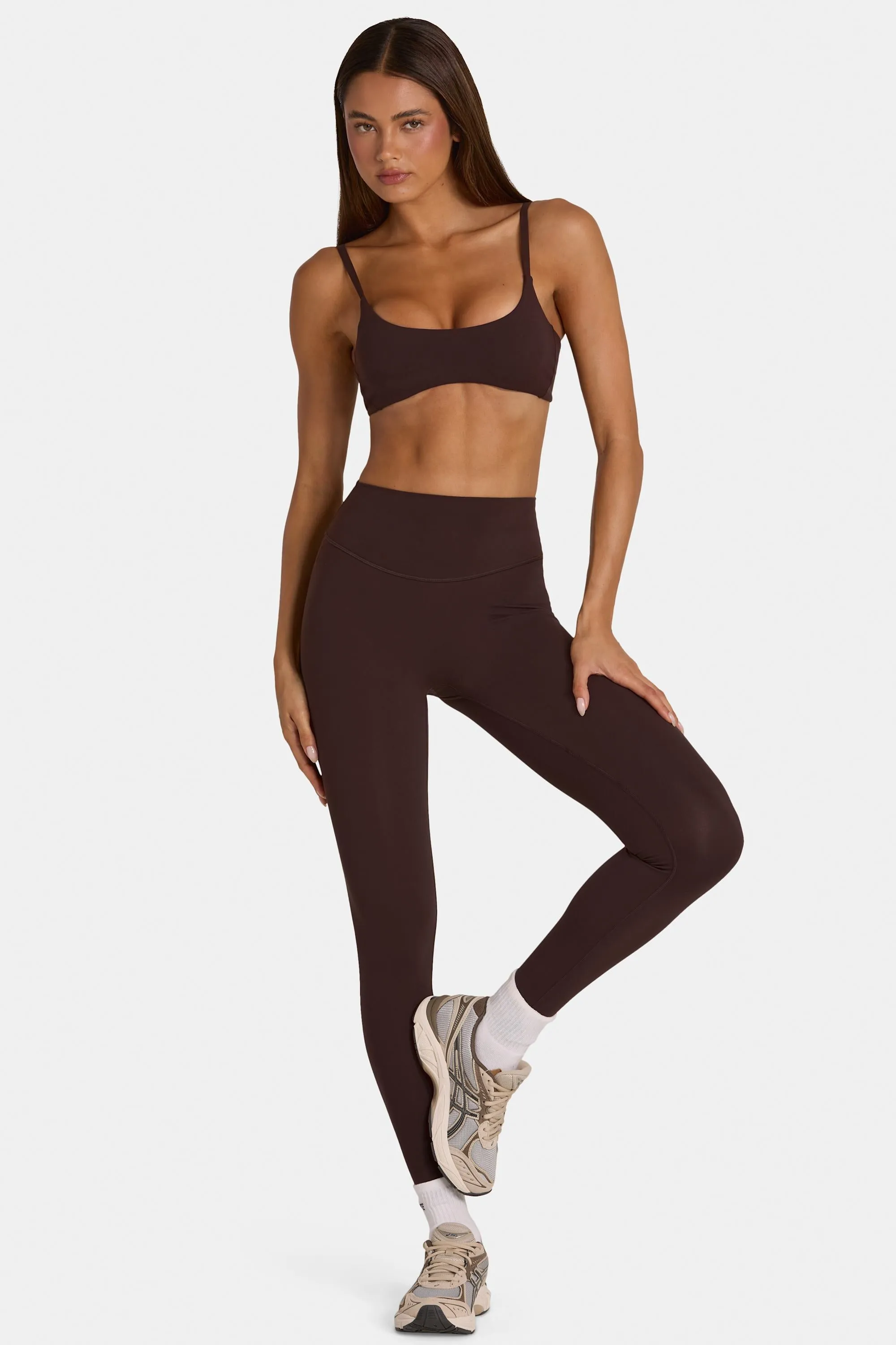 Soft Active Full-Length Leggings in Espresso sold by Oh Polly product image thumbnail 5