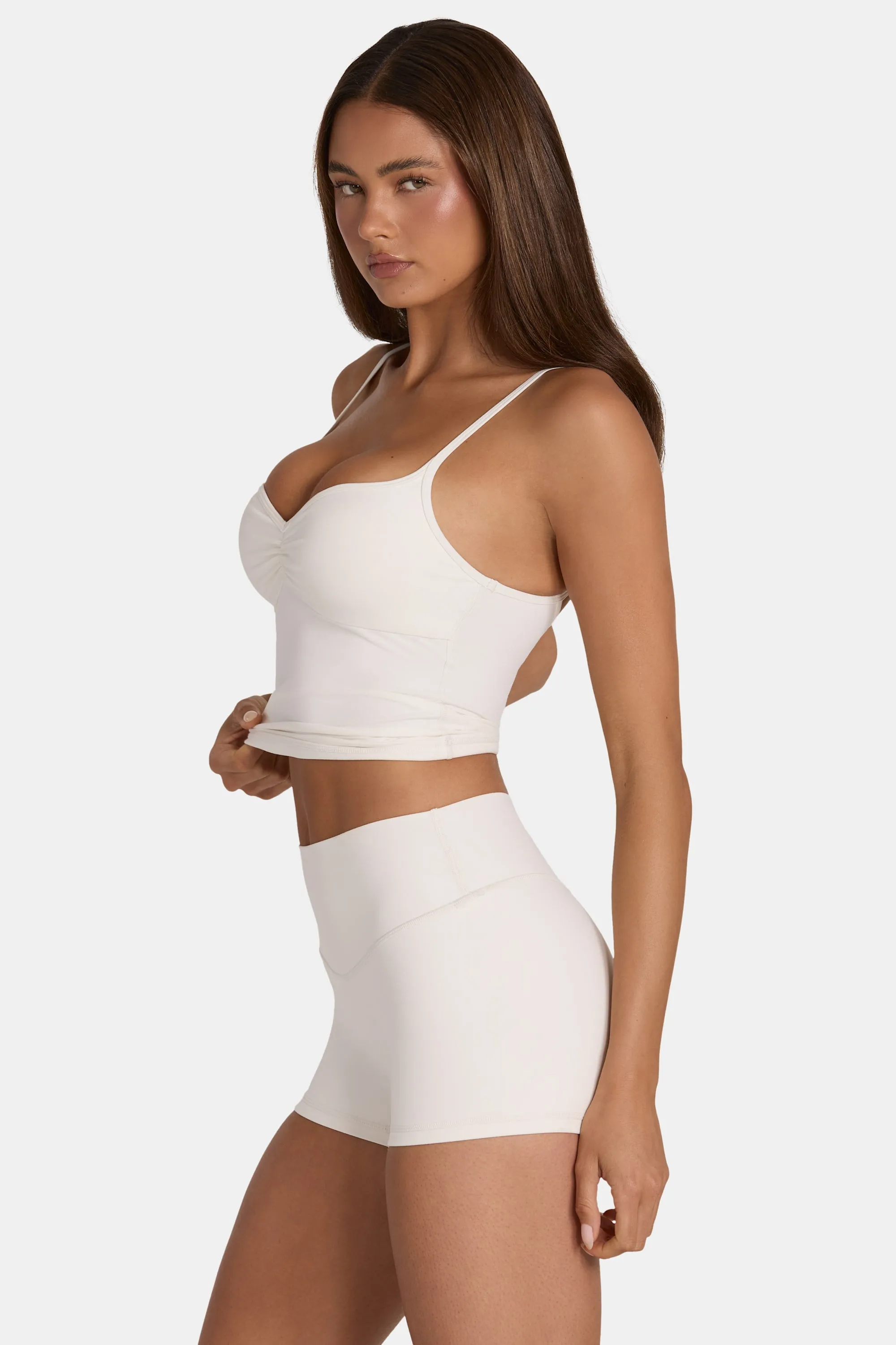 Soft Active Mini Shorts in Coconut sold by Oh Polly product image thumbnail 3