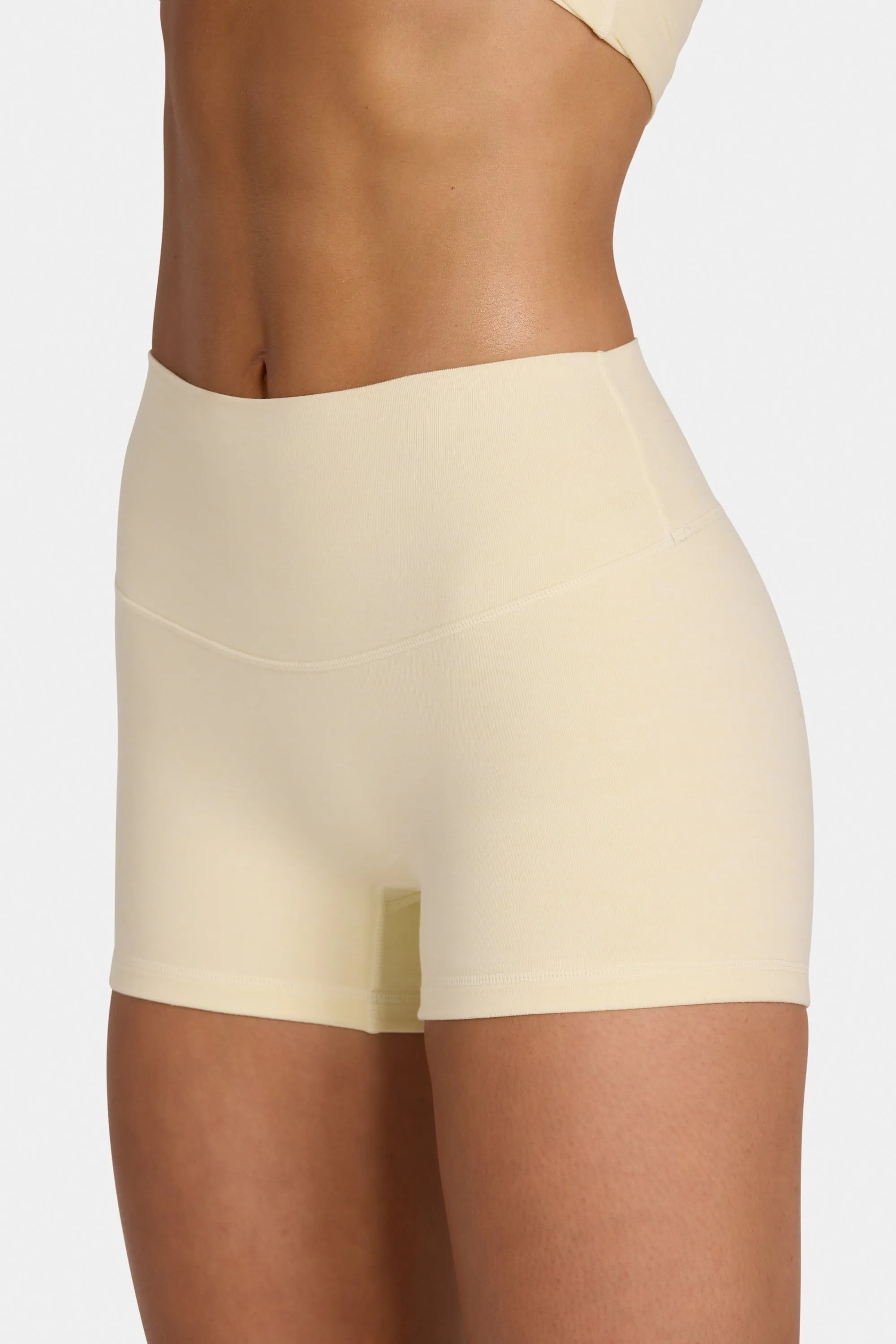 Soft Active Mini Shorts in Lemon Marl sold by Oh Polly product image thumbnail 4