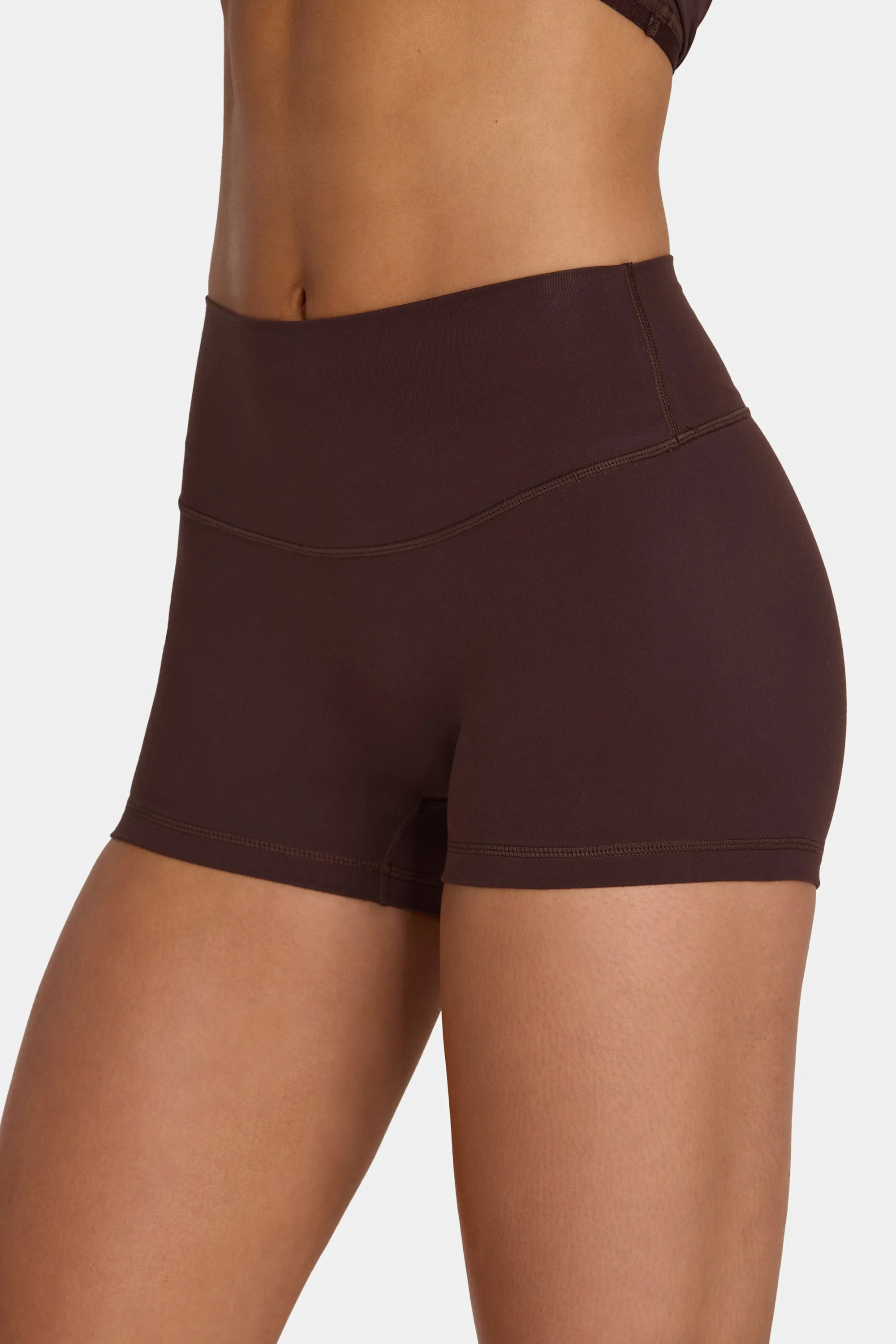 Soft Active Mini Shorts in Espresso sold by Oh Polly product image thumbnail 4