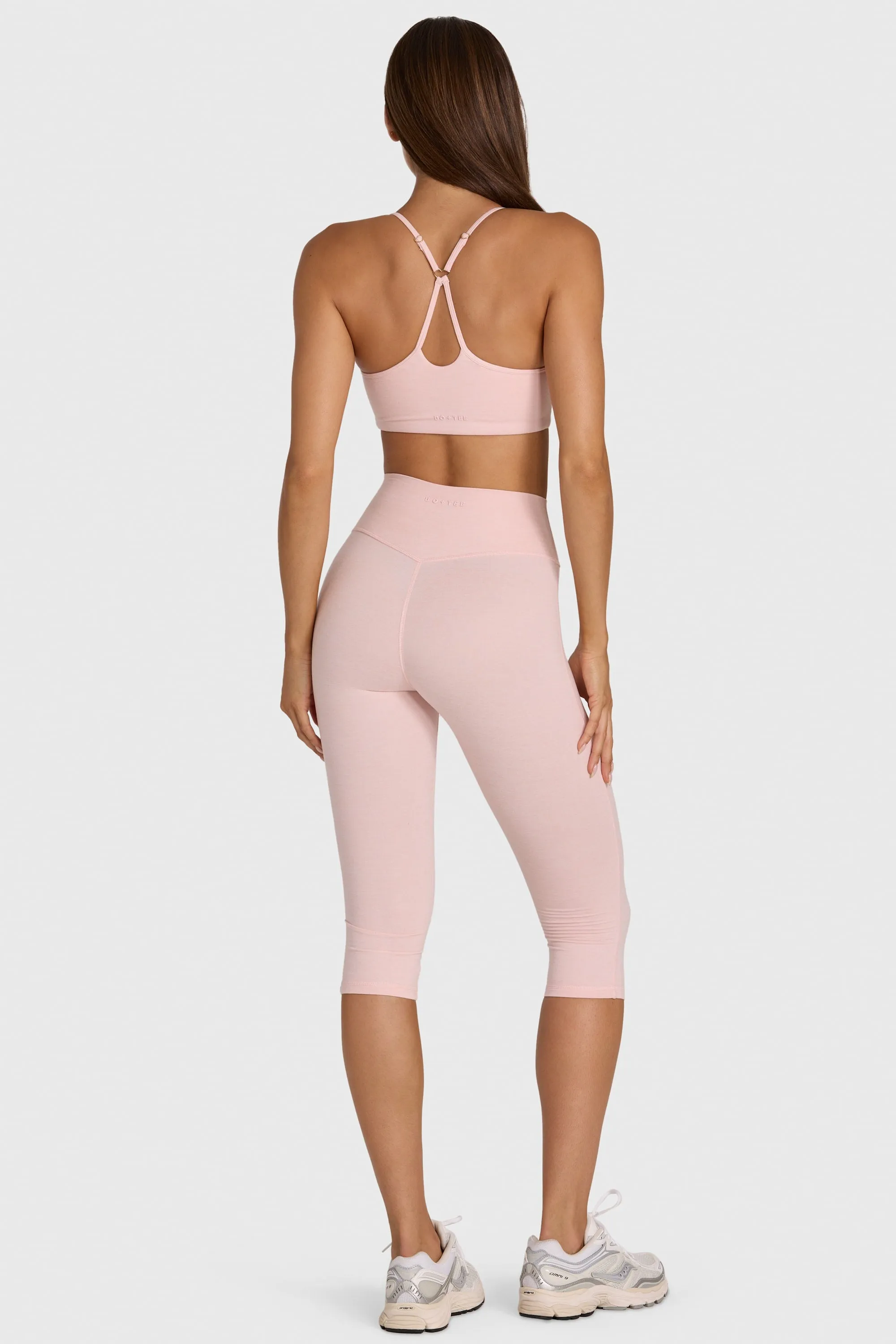 Soft Active Capri Leggings in Blush Marl sold by Oh Polly product image thumbnail 2