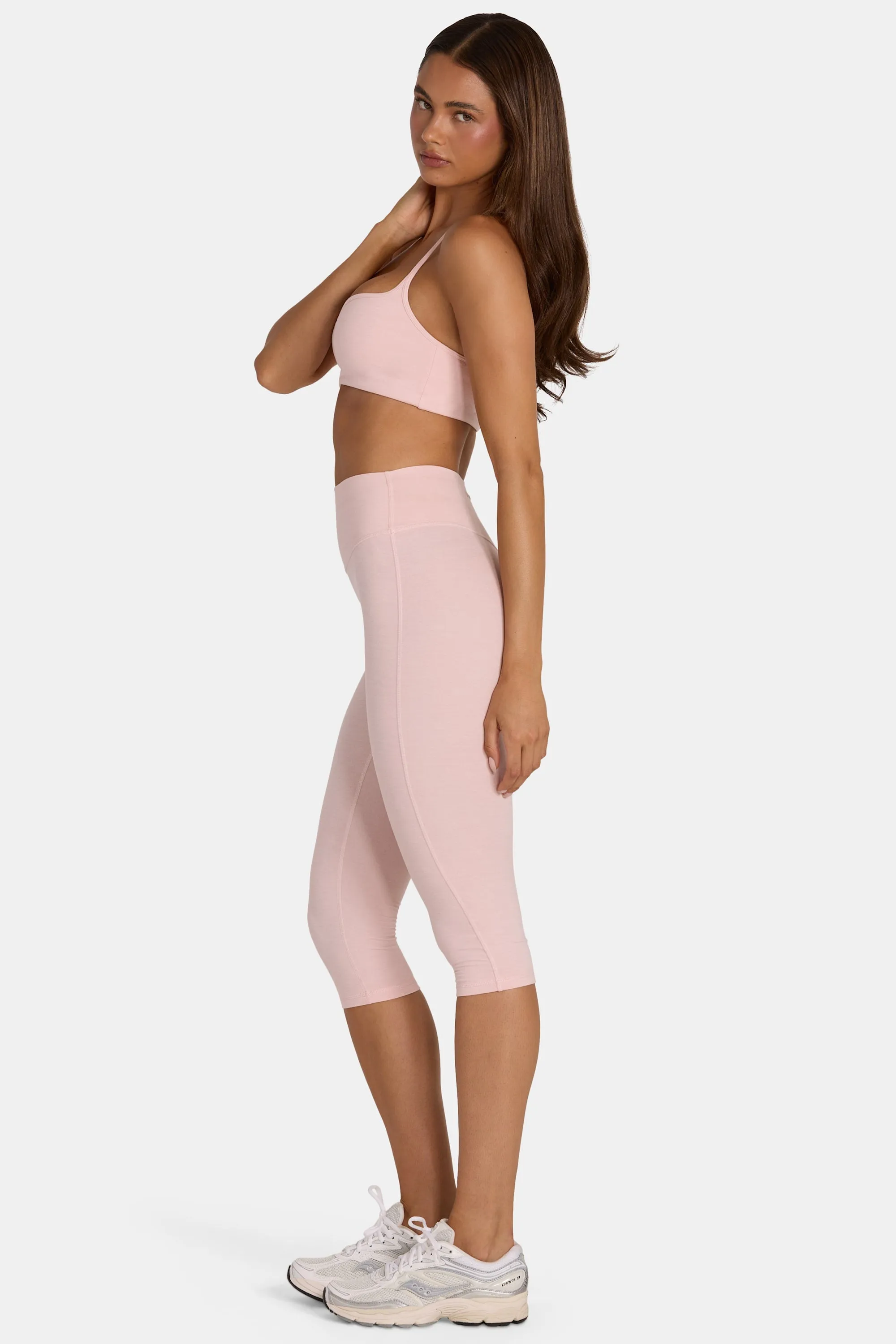 Soft Active Capri Leggings in Blush Marl sold by Oh Polly product image thumbnail 3