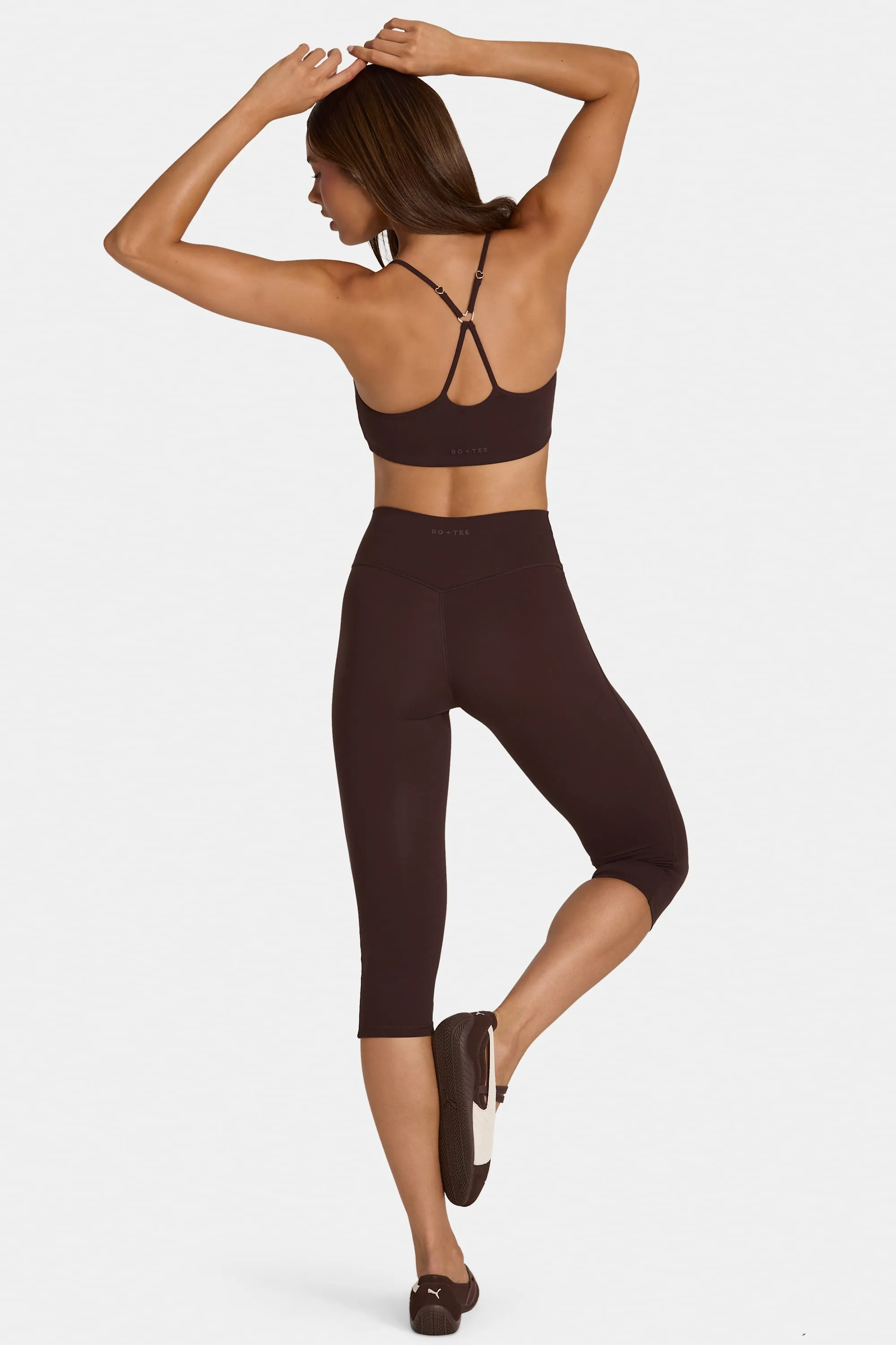 Soft Active Capri Leggings in Espresso sold by Oh Polly product image thumbnail 2