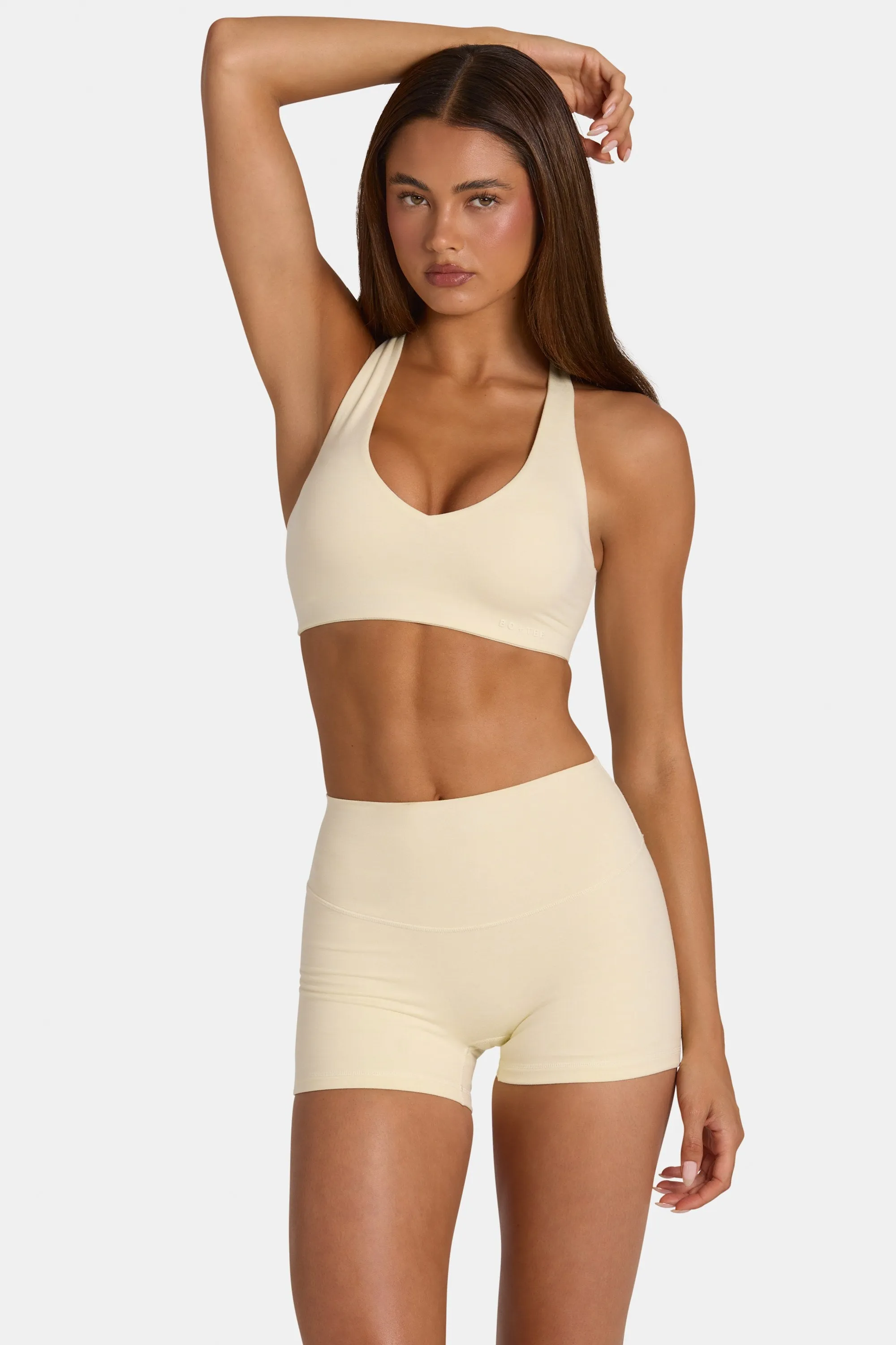 Soft Active Low-Impact Sports Bra in Lemon Marl sold by Oh Polly product image thumbnail 5