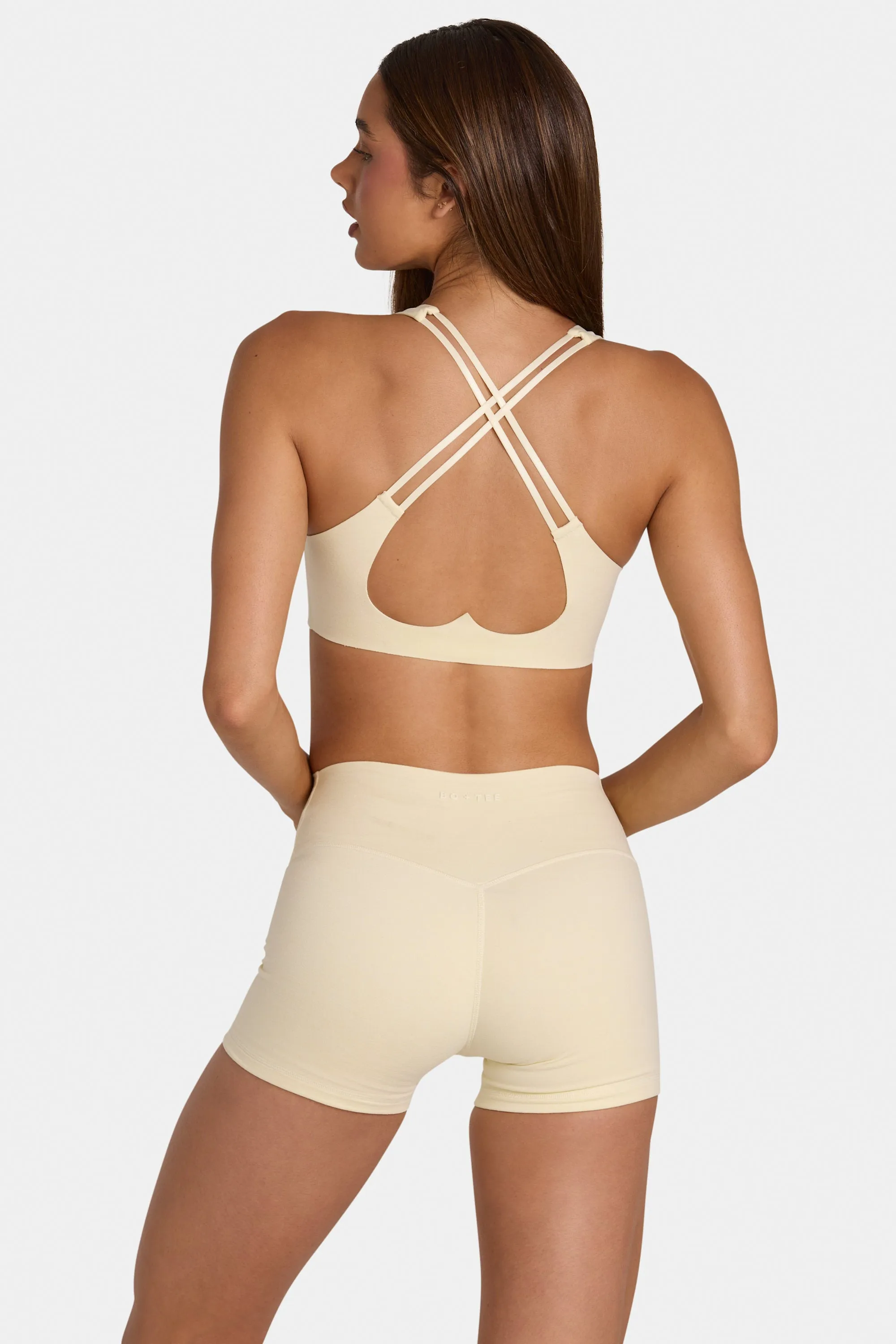 Soft Active Low-Impact Sports Bra in Lemon Marl sold by Oh Polly
