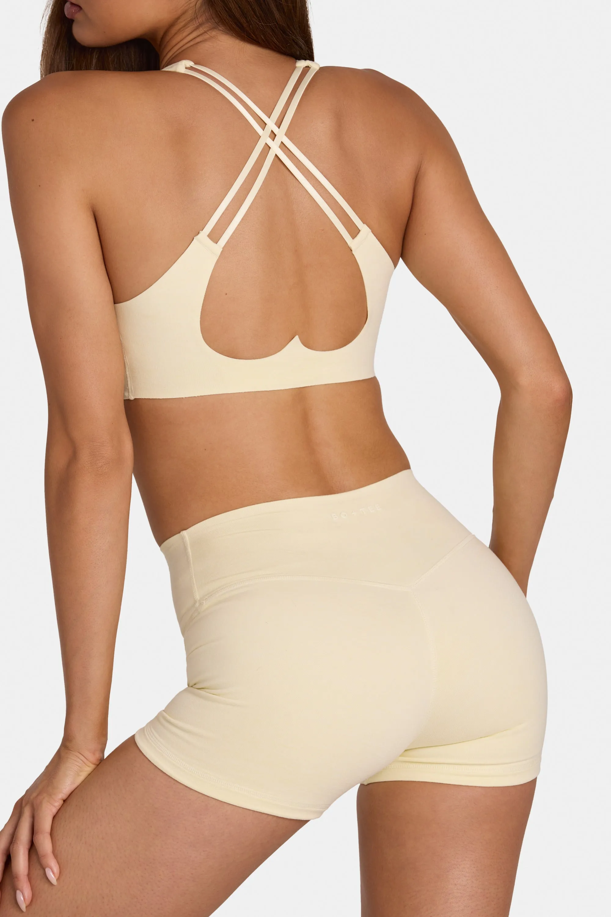 Soft Active Low-Impact Sports Bra in Lemon Marl sold by Oh Polly product image thumbnail 4