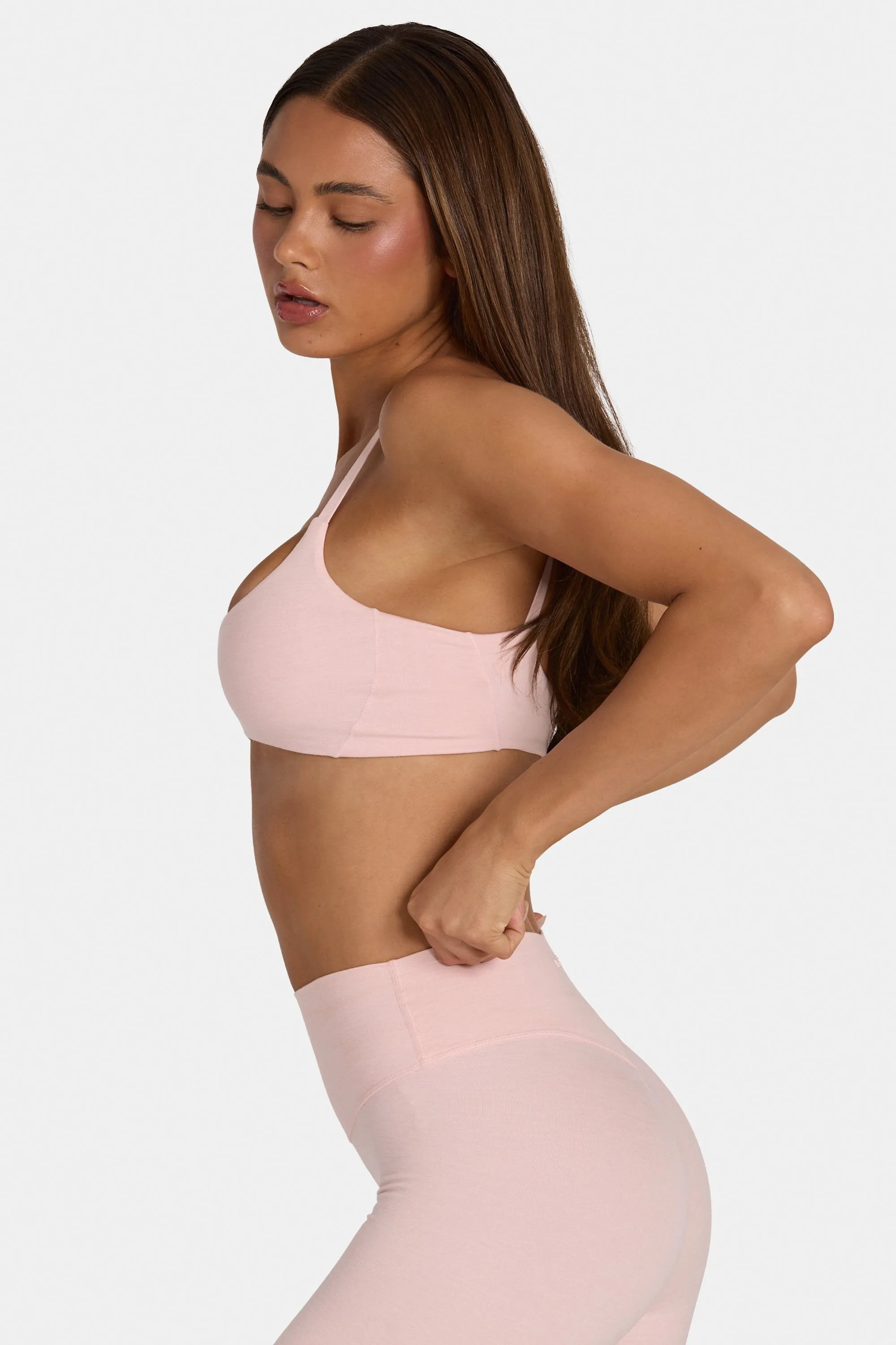 Soft Active Low-Impact Sports Bra in Blush Marl sold by Oh Polly product image thumbnail 3