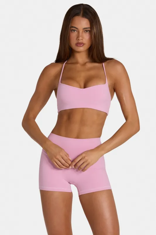 Soft Active Low-Impact Sports Bra in Sweet Pink made by Bo + Tee
