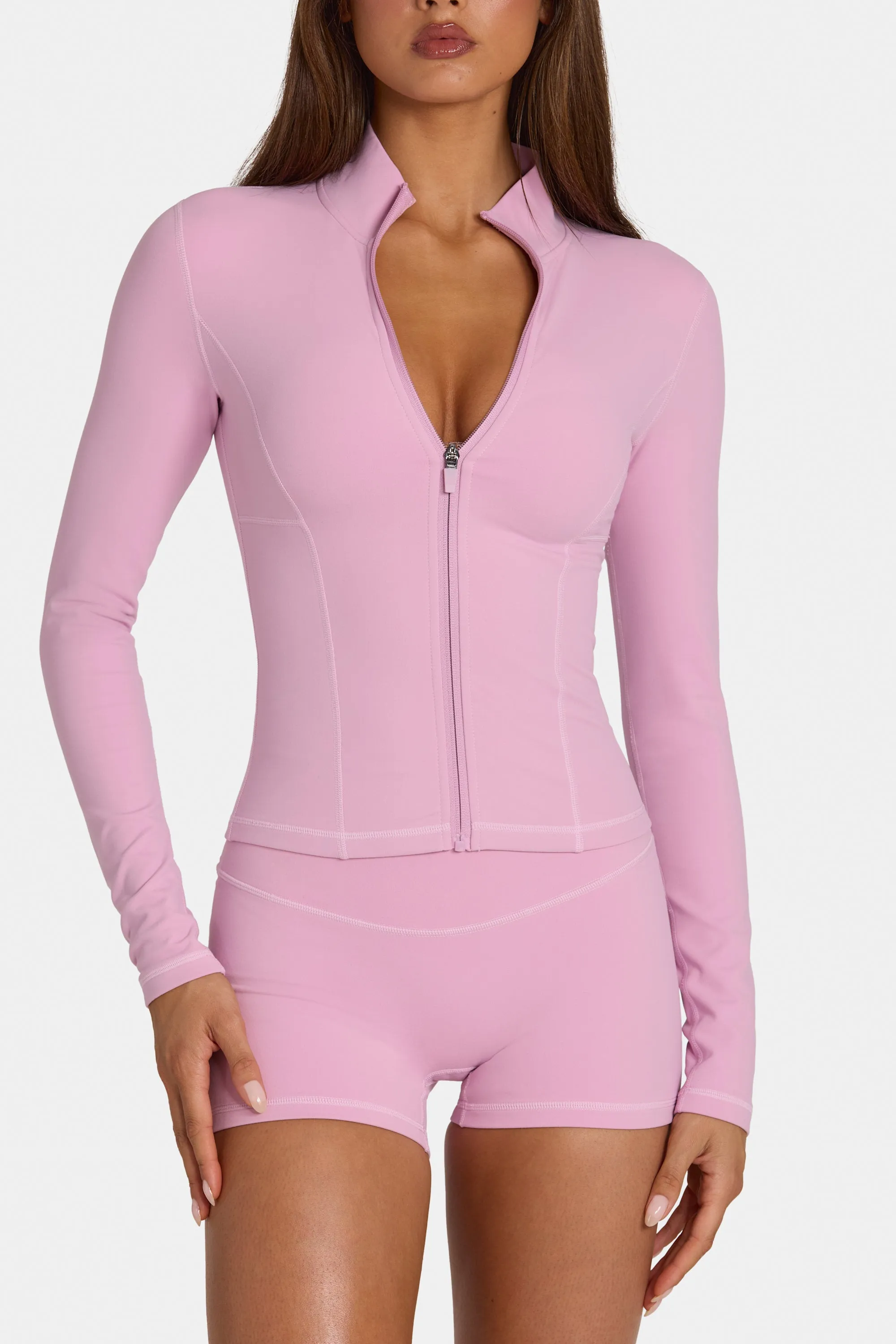 Soft Active Zip-Up Jacket in Sweet Pink sold by Oh Polly product image thumbnail 4
