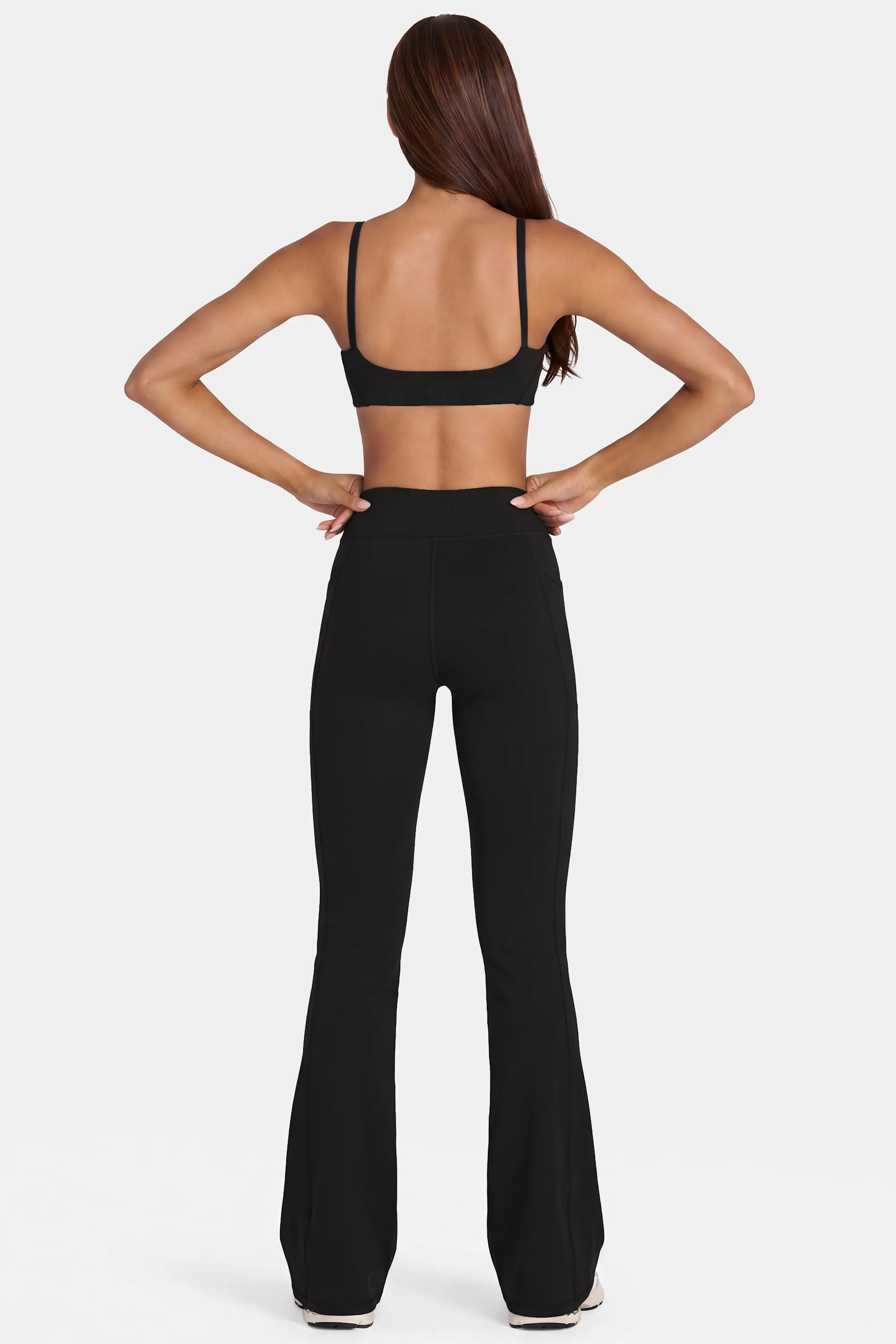 Soft Active V-Waist Flared Leggings in Black sold by Oh Polly product image thumbnail 2
