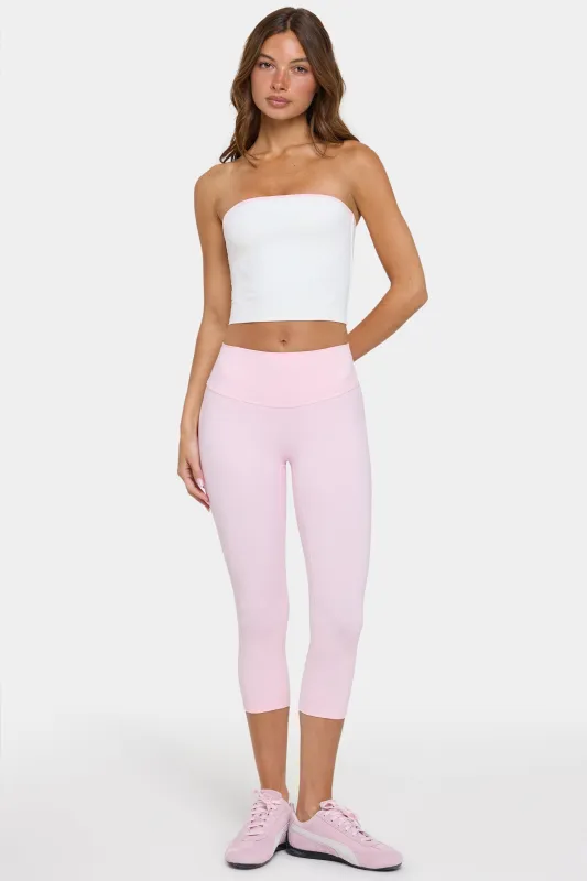 Soft Active Capri Leggings in Sorbet made by Bo + Tee