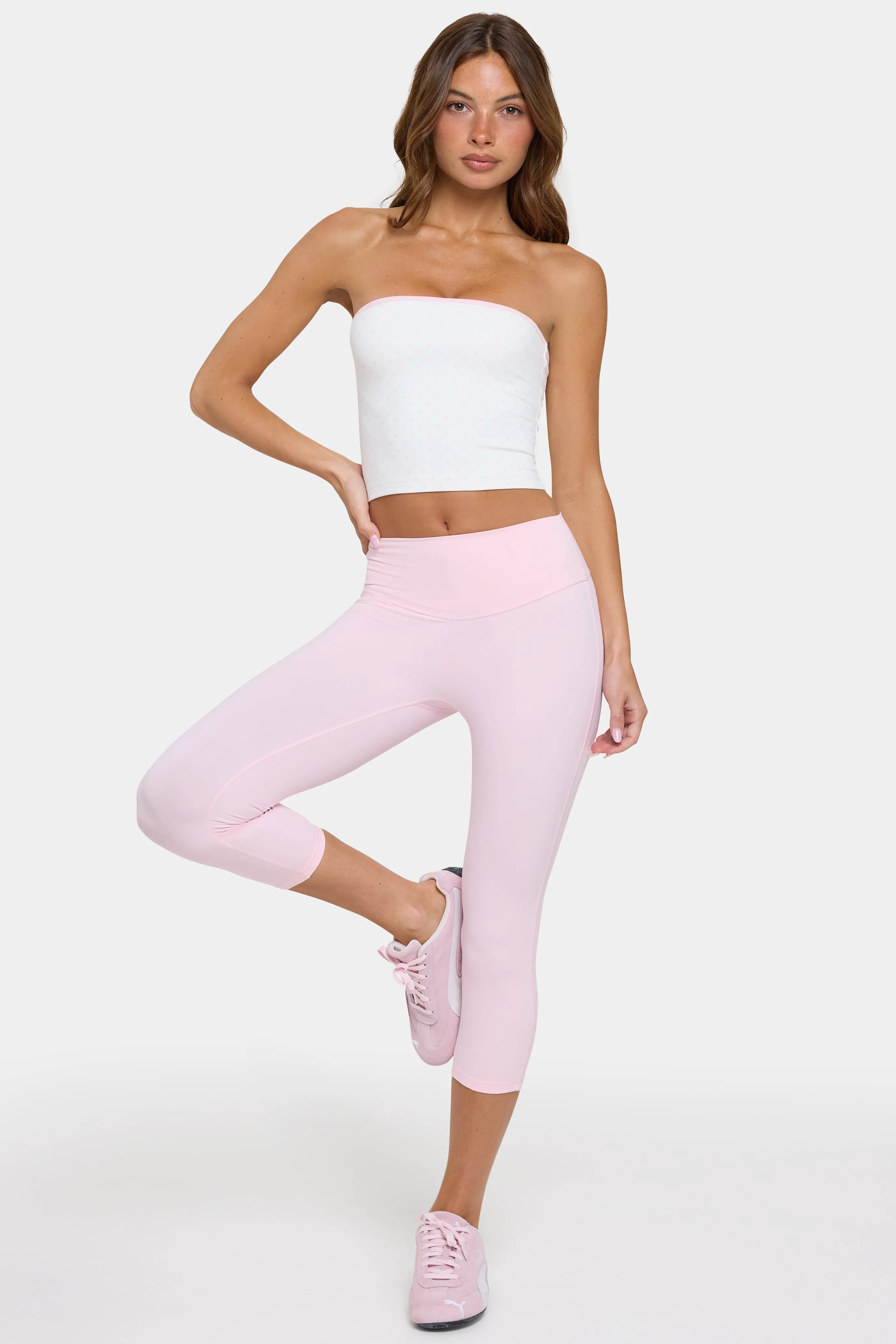 Soft Active Capri Leggings in Sorbet sold by Oh Polly product image thumbnail 4