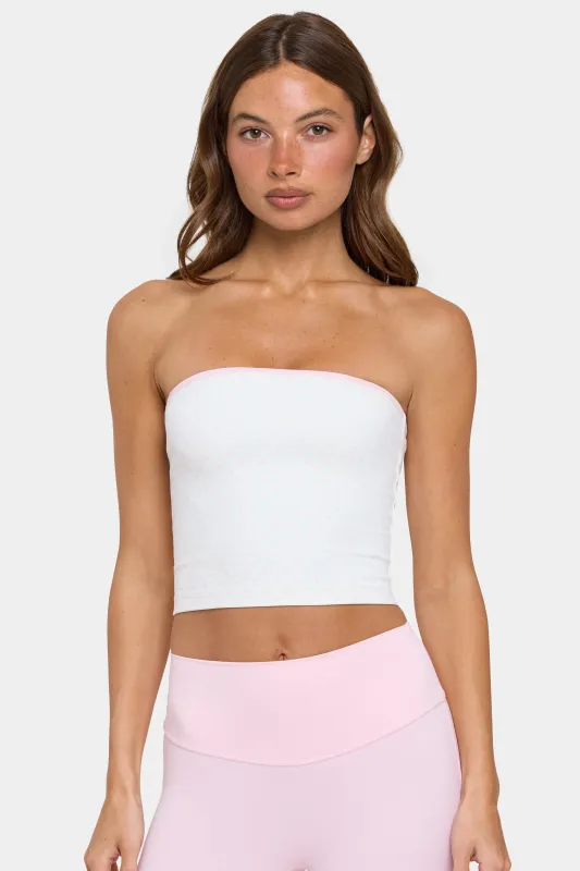 Soft Active Bandeau Top in Cotton Candy made by Bo + Tee
