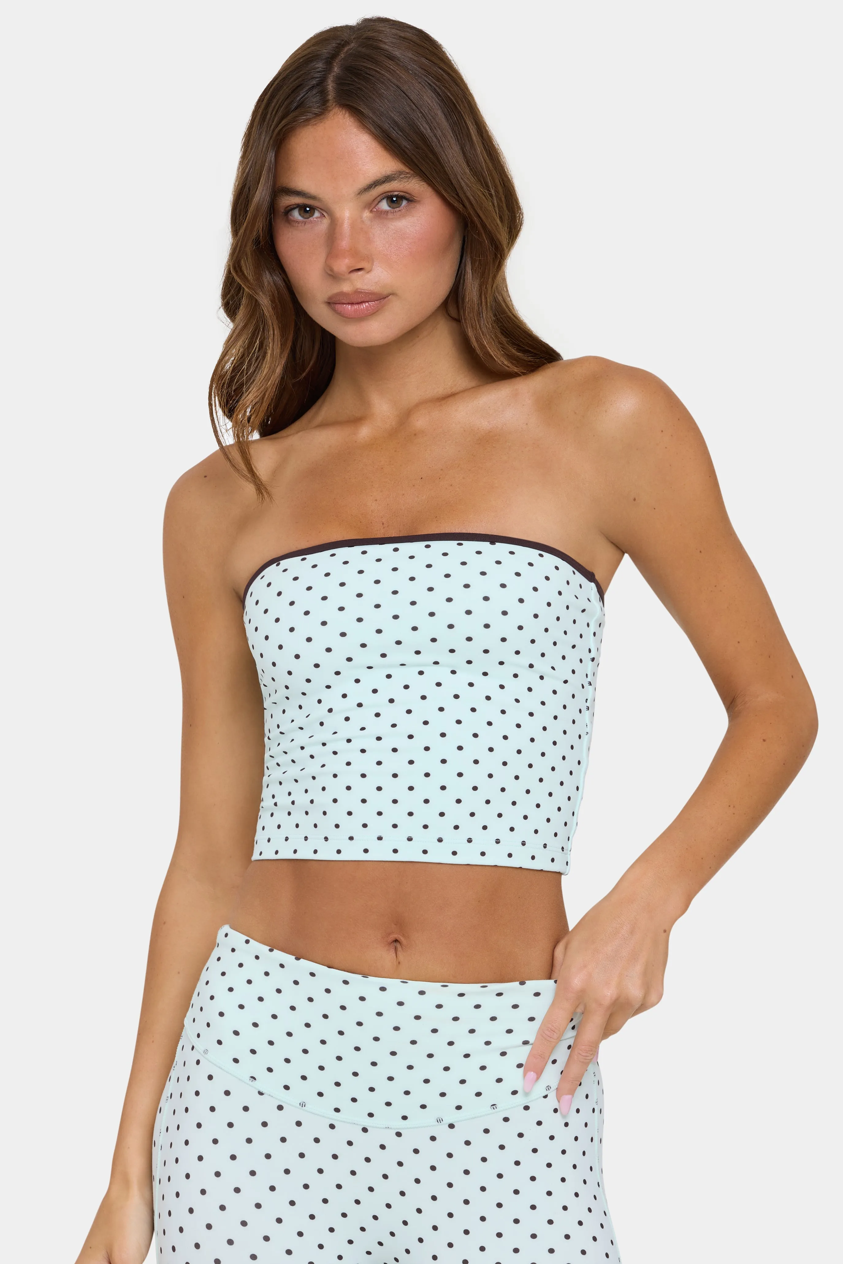 Soft Active Bandeau Top in Mint Chip sold by Oh Polly