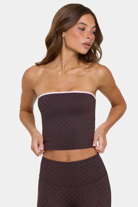 Soft Active Bandeau Top in Choc Chip made by Bo + Tee