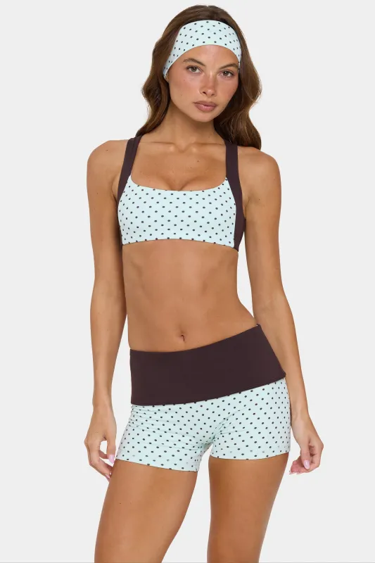 Soft Active Medium-Impact Sports Bra in Mint Chip made by Bo + Tee