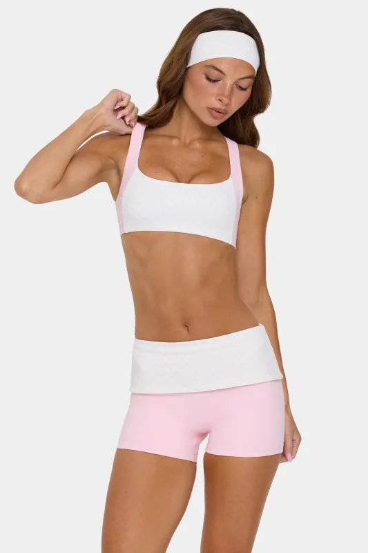 Soft Active Medium-Impact Sports Bra in Cotton Candy made by Bo + Tee