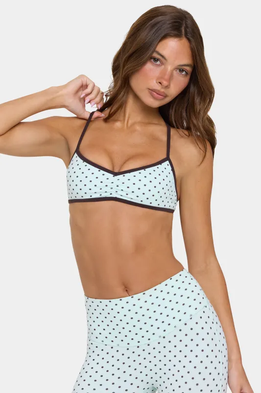 Soft Active Low-Impact Sports Bra in Mint Chip made by Bo + Tee