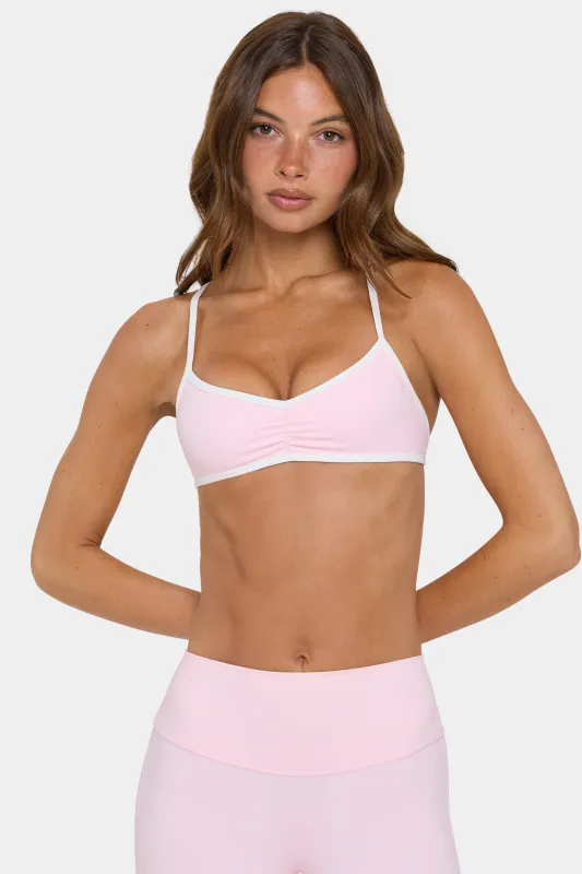 Soft Active Low-Impact Sports Bra in Sorbet made by Bo + Tee