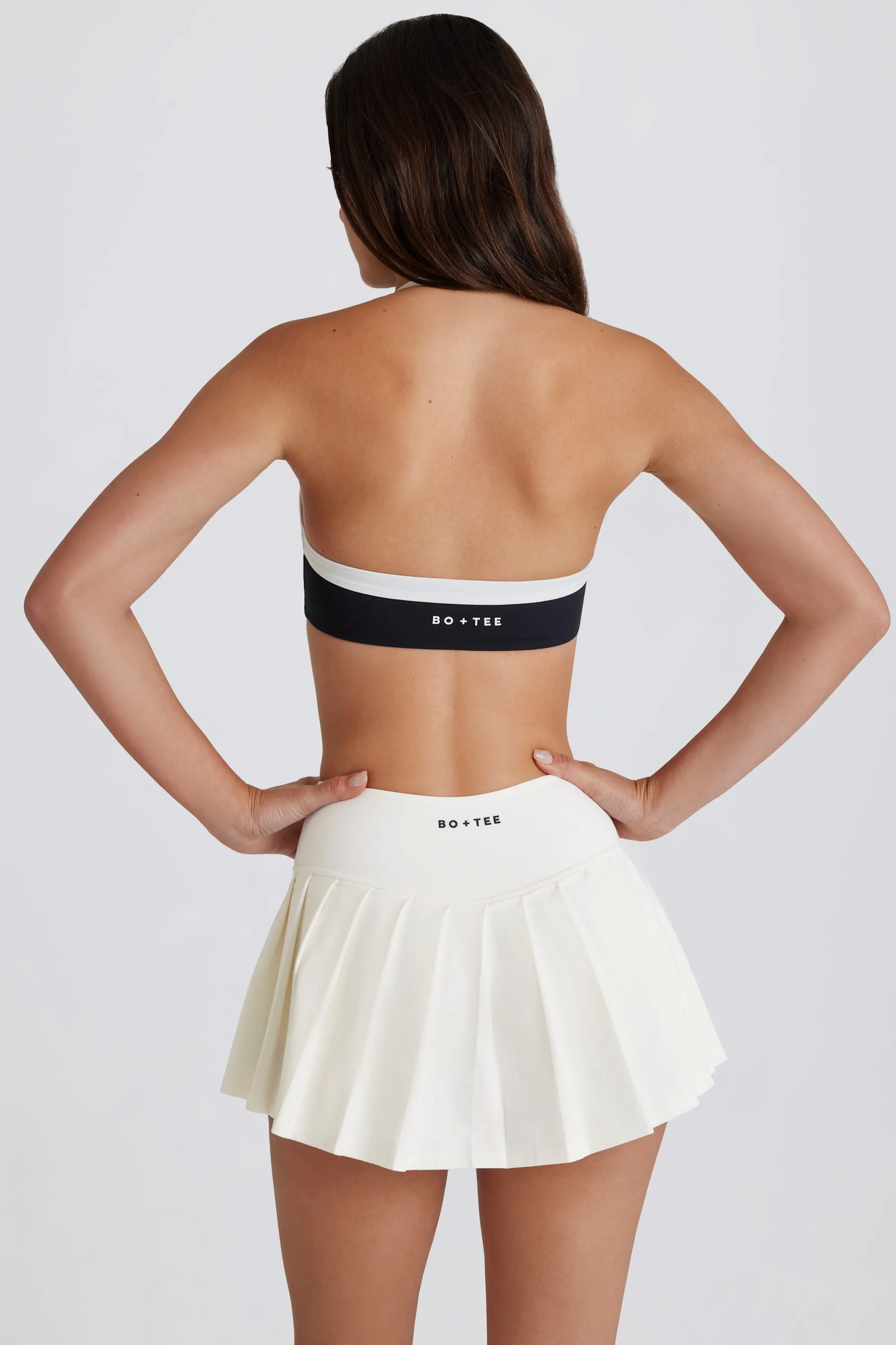Soft Active Low-Rise Pleated Tennis Skort in Coconut sold by Oh Polly product image thumbnail 2
