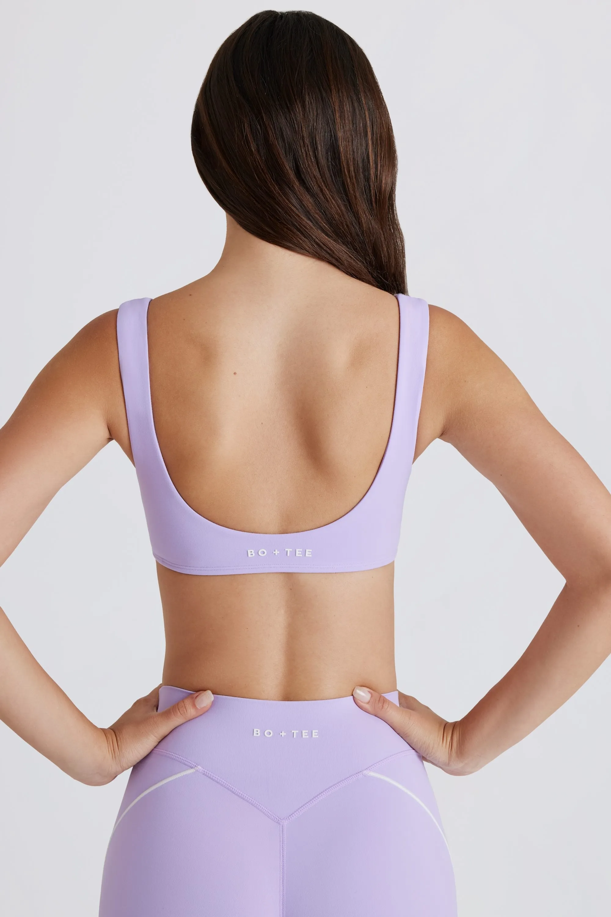 Soft Active Twist-Front Sports Bra in Lavender sold by Oh Polly product image thumbnail 2