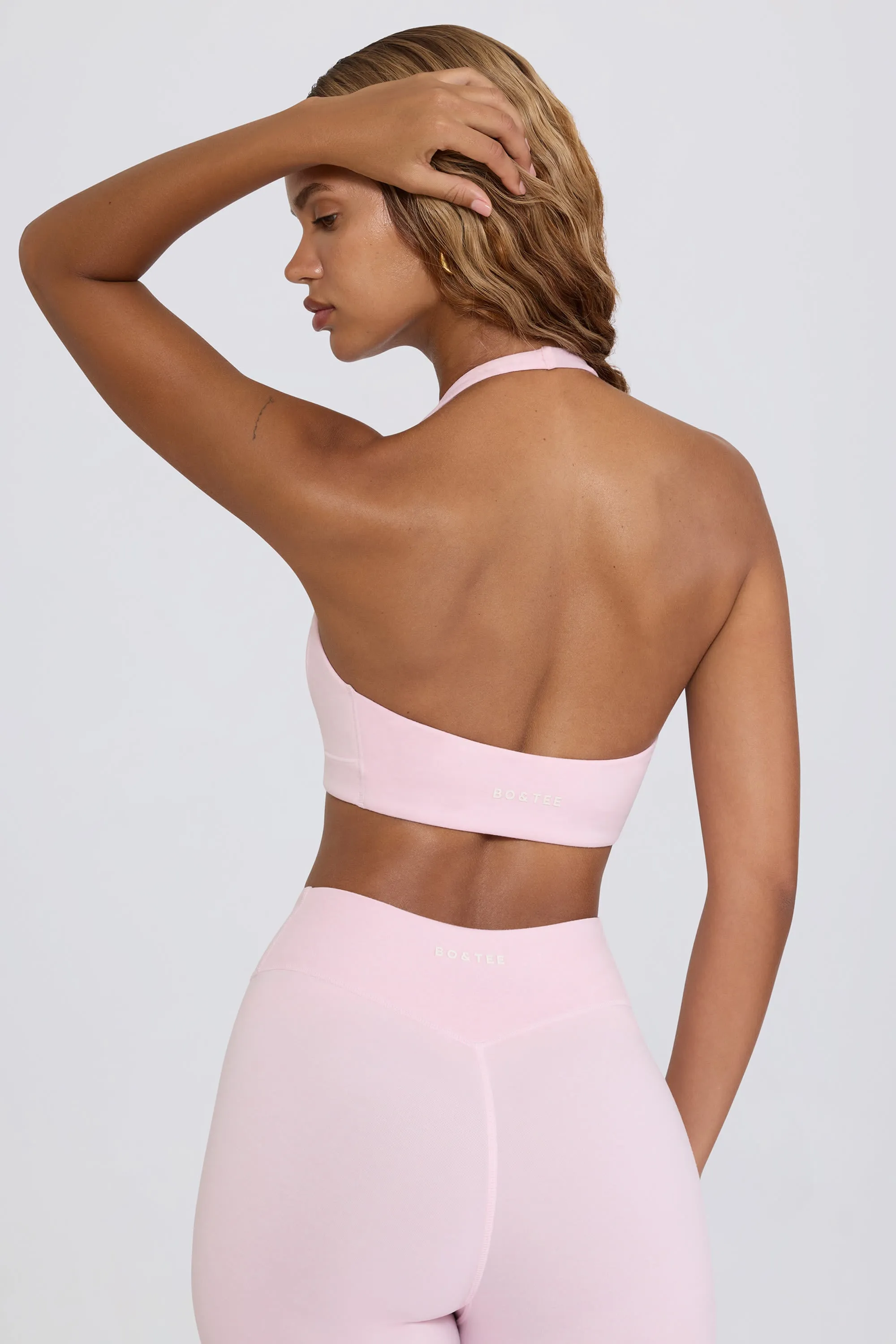 Brushed Jersey V-Neck Sports Bra in Bloom sold by Oh Polly product image thumbnail 2