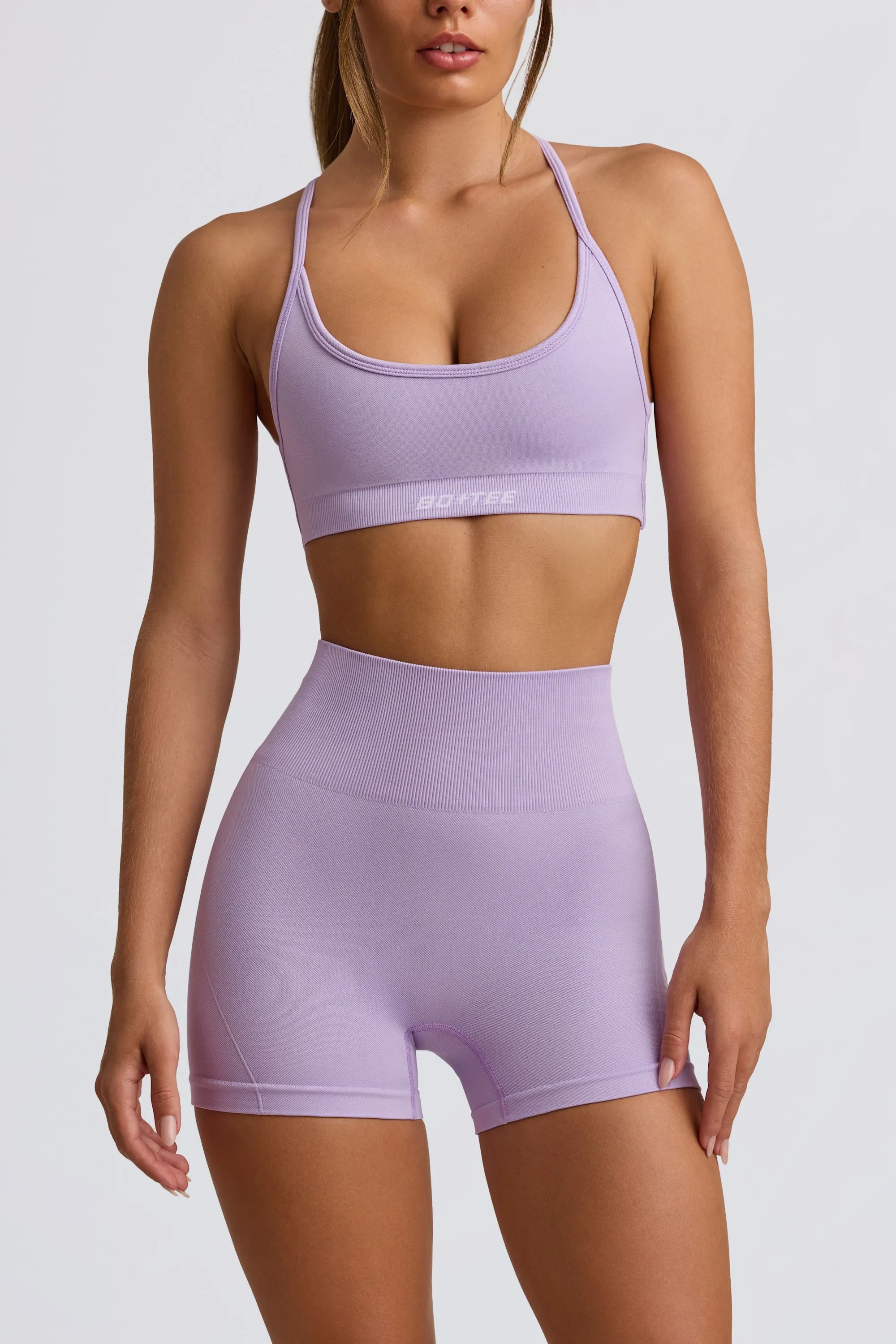 Super Sculpt Seamless Mini Shorts in Lavender sold by Oh Polly product image thumbnail 5