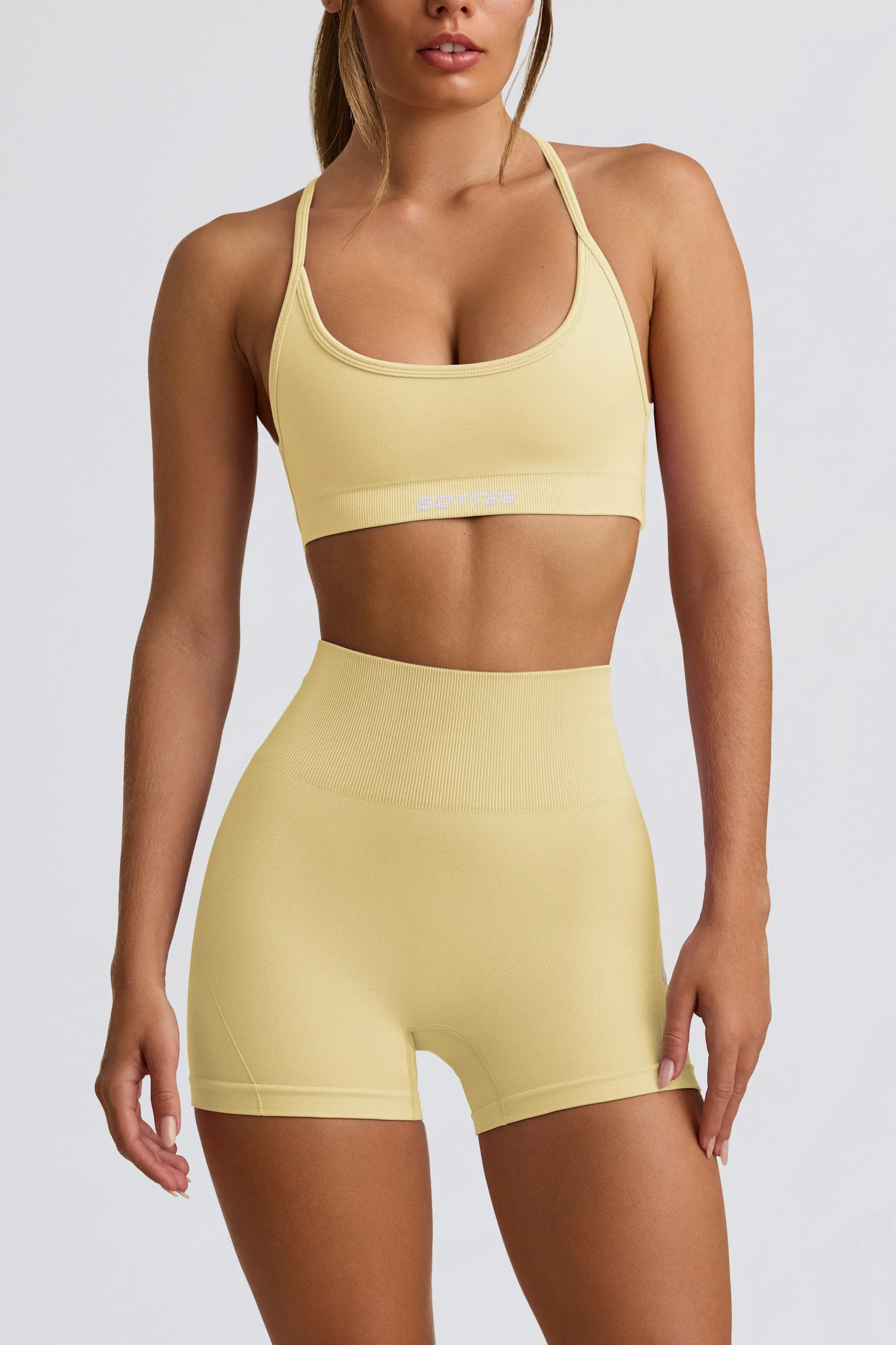 Super Sculpt Seamless Mini Shorts in Butter sold by Oh Polly product image thumbnail 5