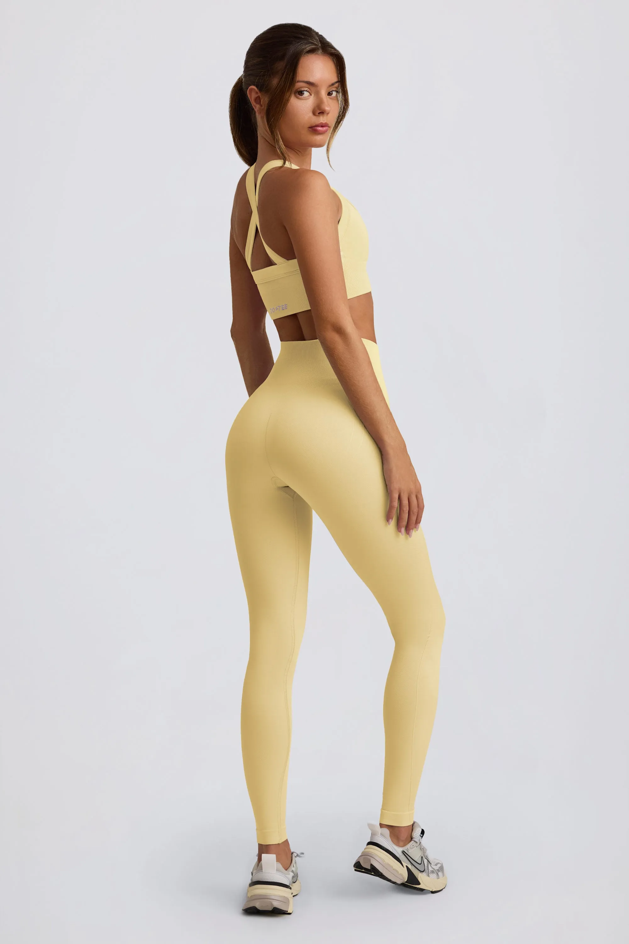 Super Sculpt Seamless High-Waist Leggings in Butter sold by Oh Polly product image thumbnail 2
