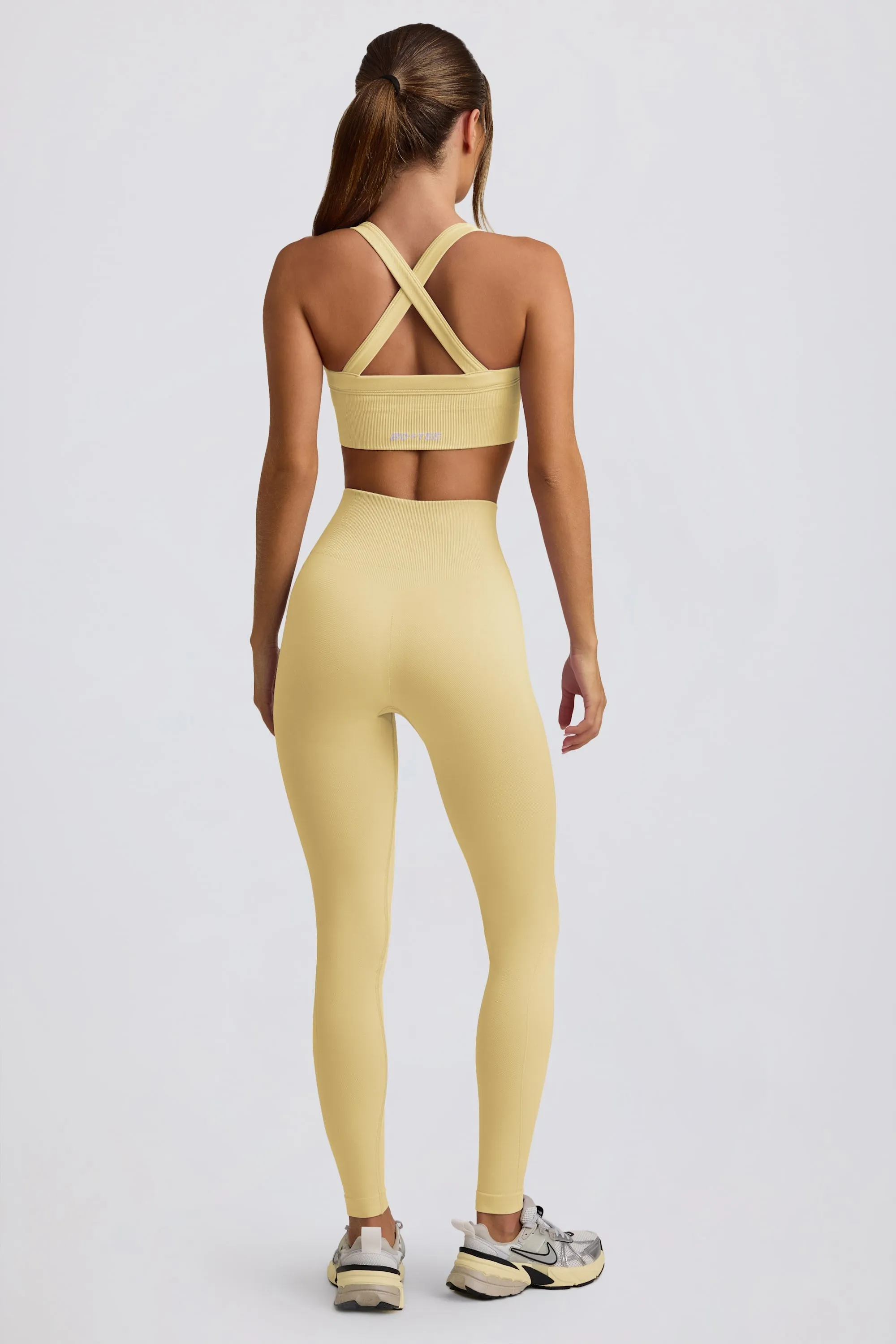 Super Sculpt Seamless High-Waist Leggings in Butter sold by Oh Polly product image thumbnail 5