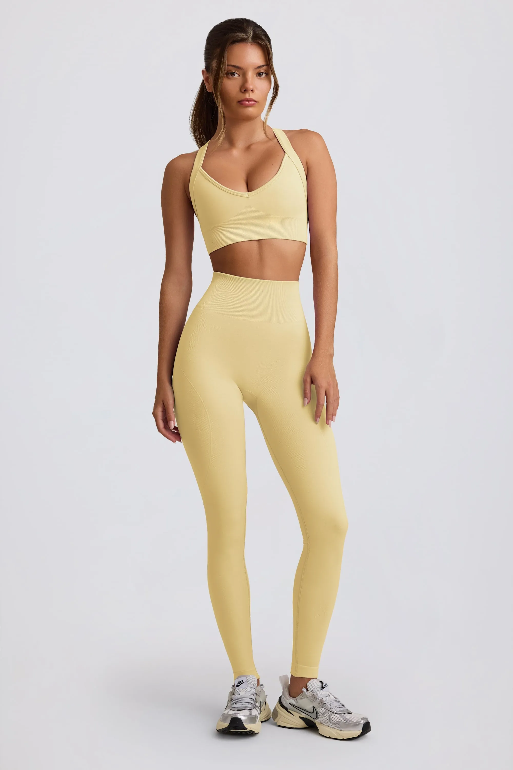 Super Sculpt Seamless High-Waist Leggings in Butter sold by Oh Polly product image thumbnail 4