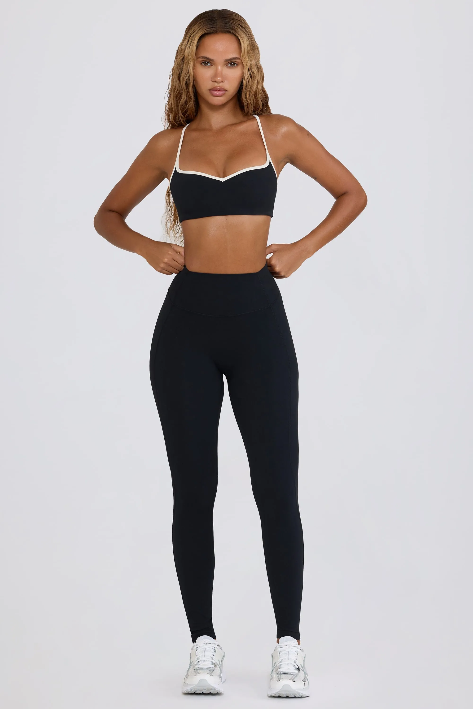 Soft Active Mid-Rise Leggings in Black sold by Oh Polly product image thumbnail 2
