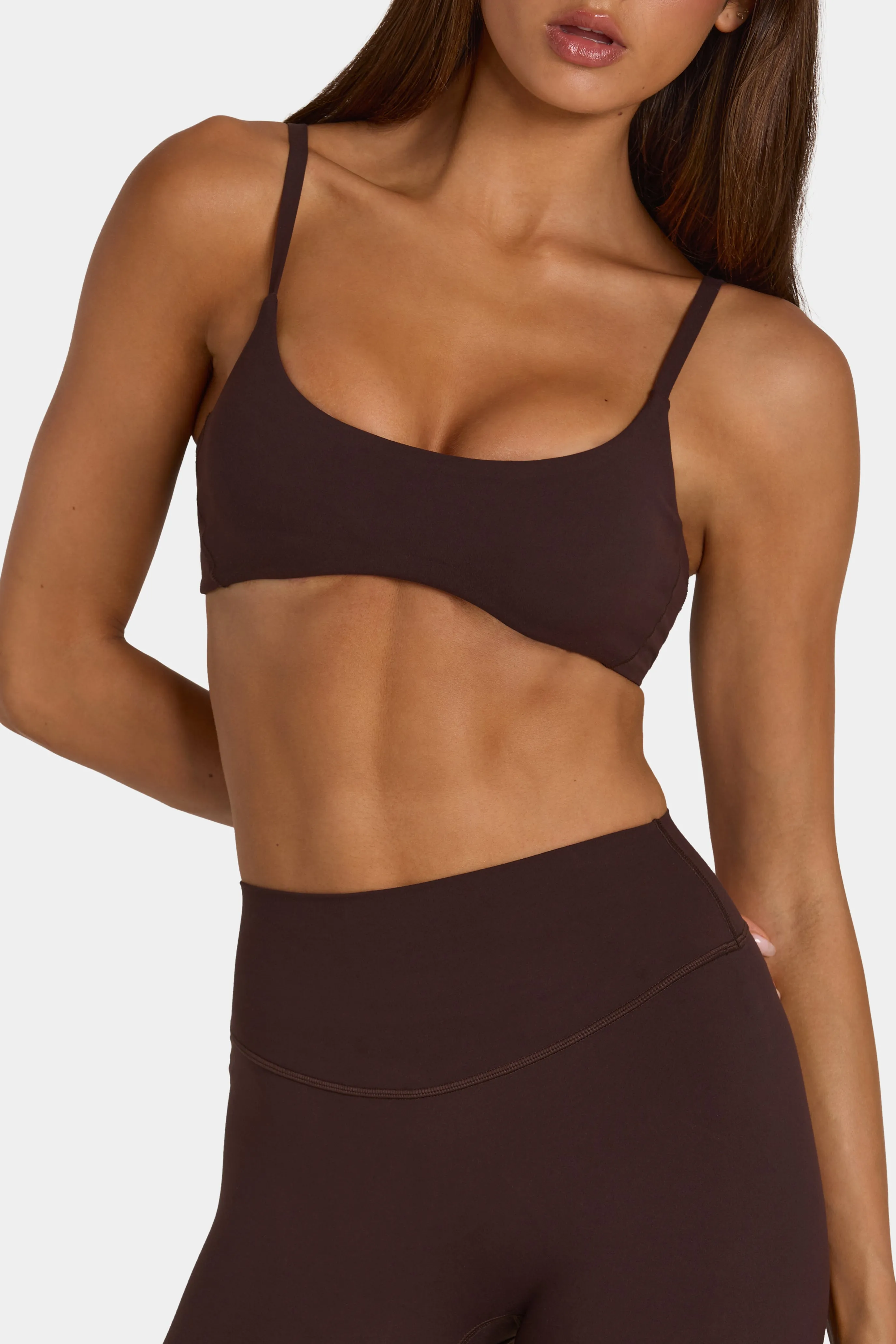 Soft Active Low-Impact Sports Bra in Espresso sold by Oh Polly product image thumbnail 4