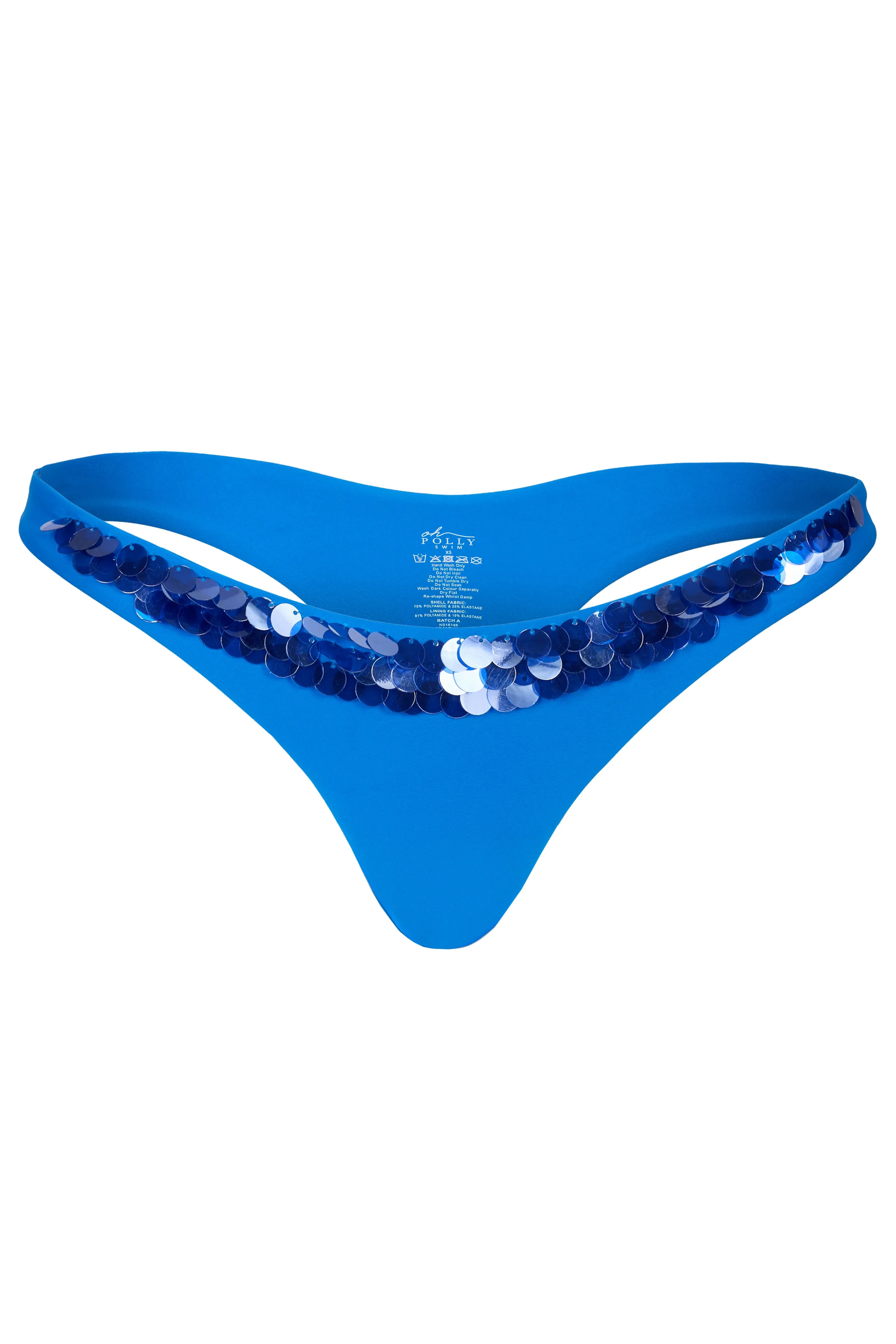Thong Bikini Bottoms in Sapphire sold by Oh Polly product image thumbnail 4