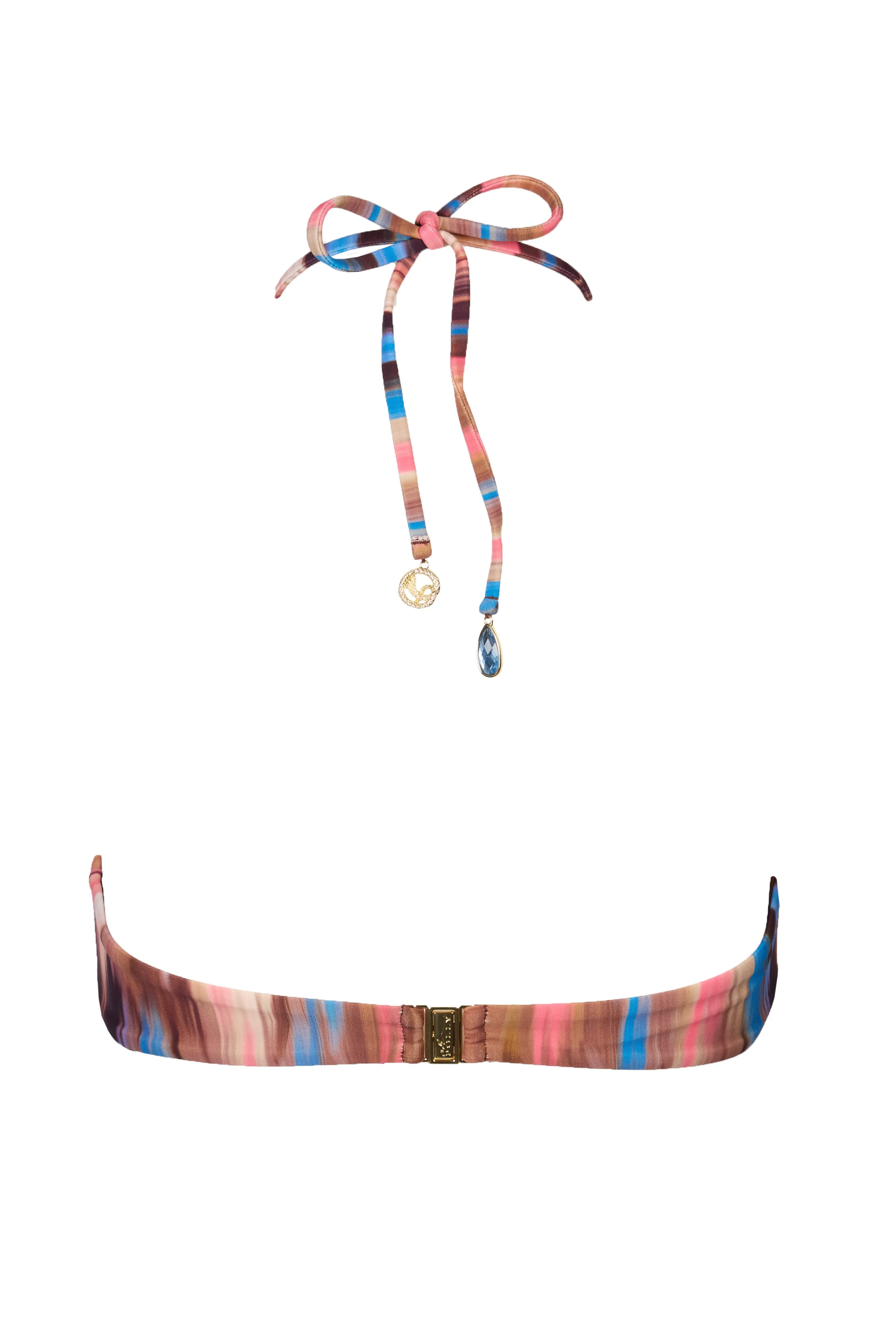 Bandeau Bikini Top in Abstract Stripe sold by Oh Polly product image thumbnail 4