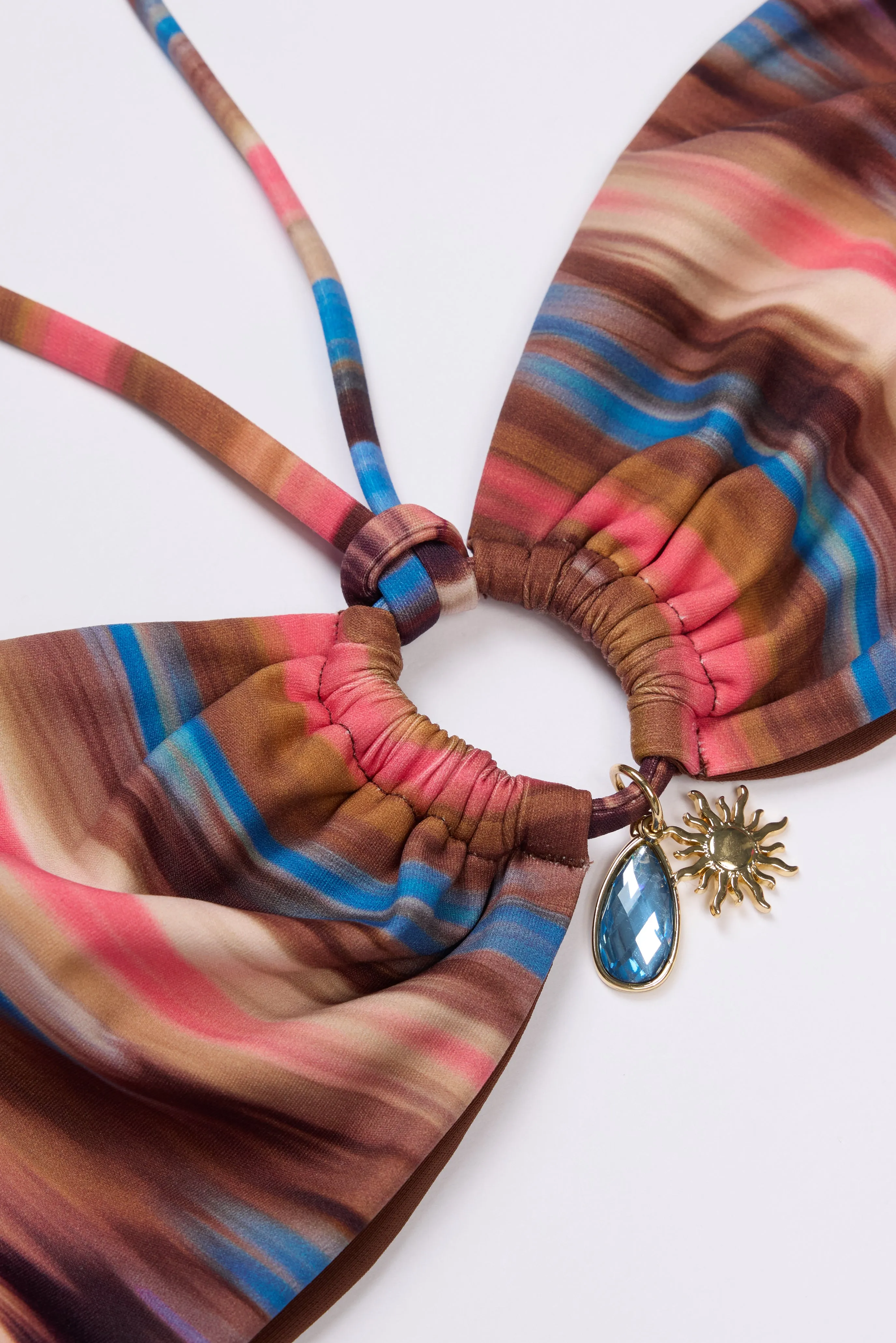 Bandeau Bikini Top in Abstract Stripe sold by Oh Polly product image thumbnail 5