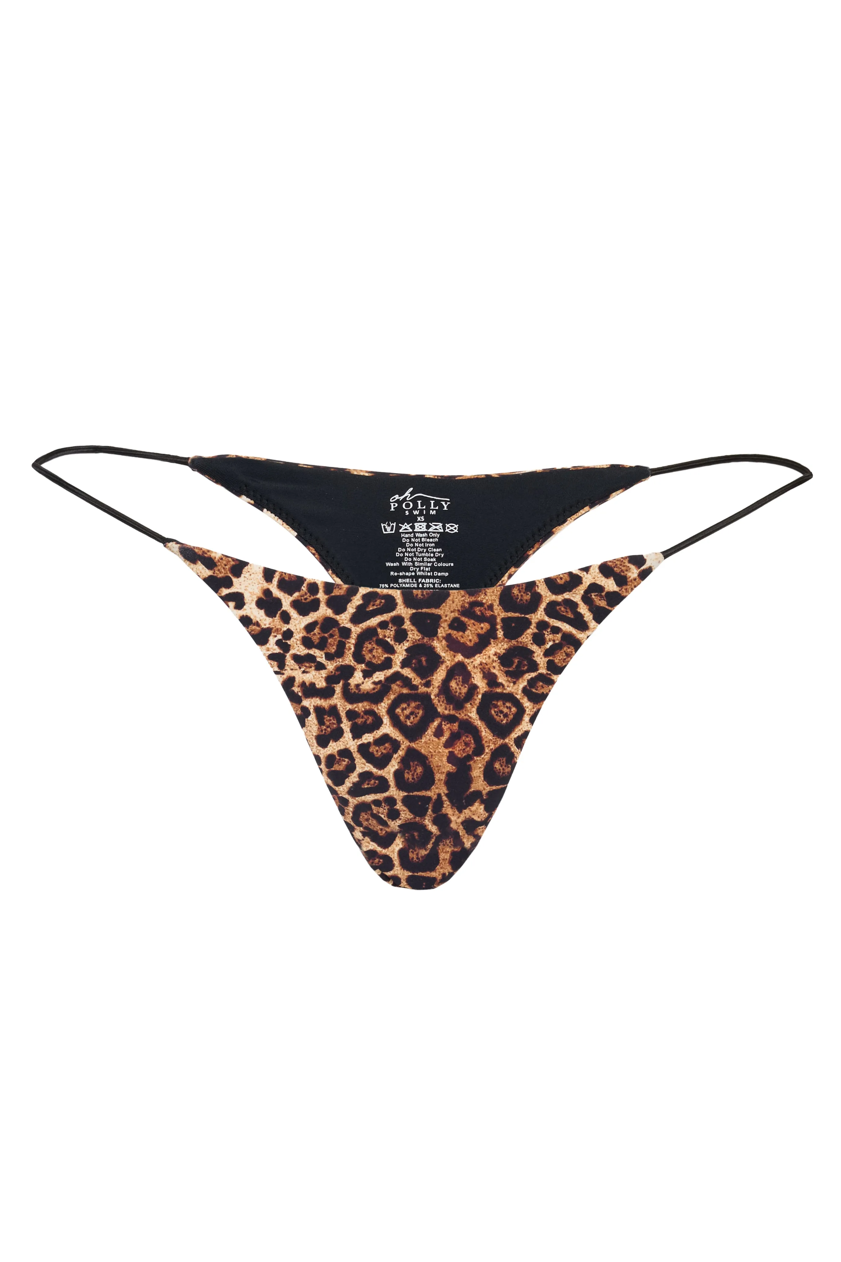 Thong Bikini Bottoms in Leopard Print sold by Oh Polly product image thumbnail 3