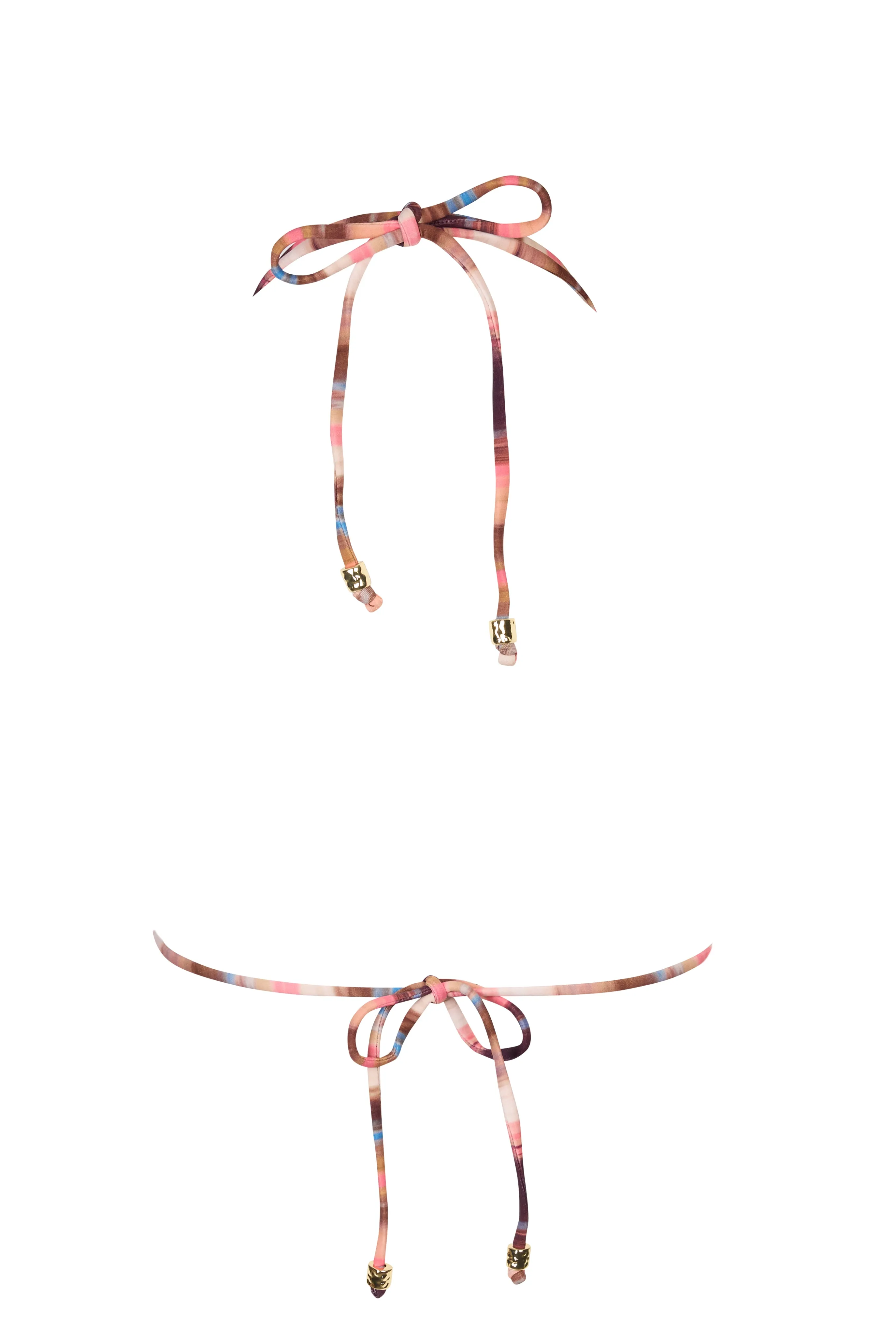 Triangle Bikini Top in Abstract Stripe sold by Oh Polly product image thumbnail 5