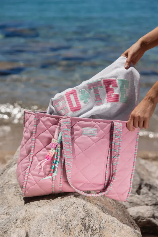 Jersey Tote Bag in Sweet Pink made by Bo + Tee