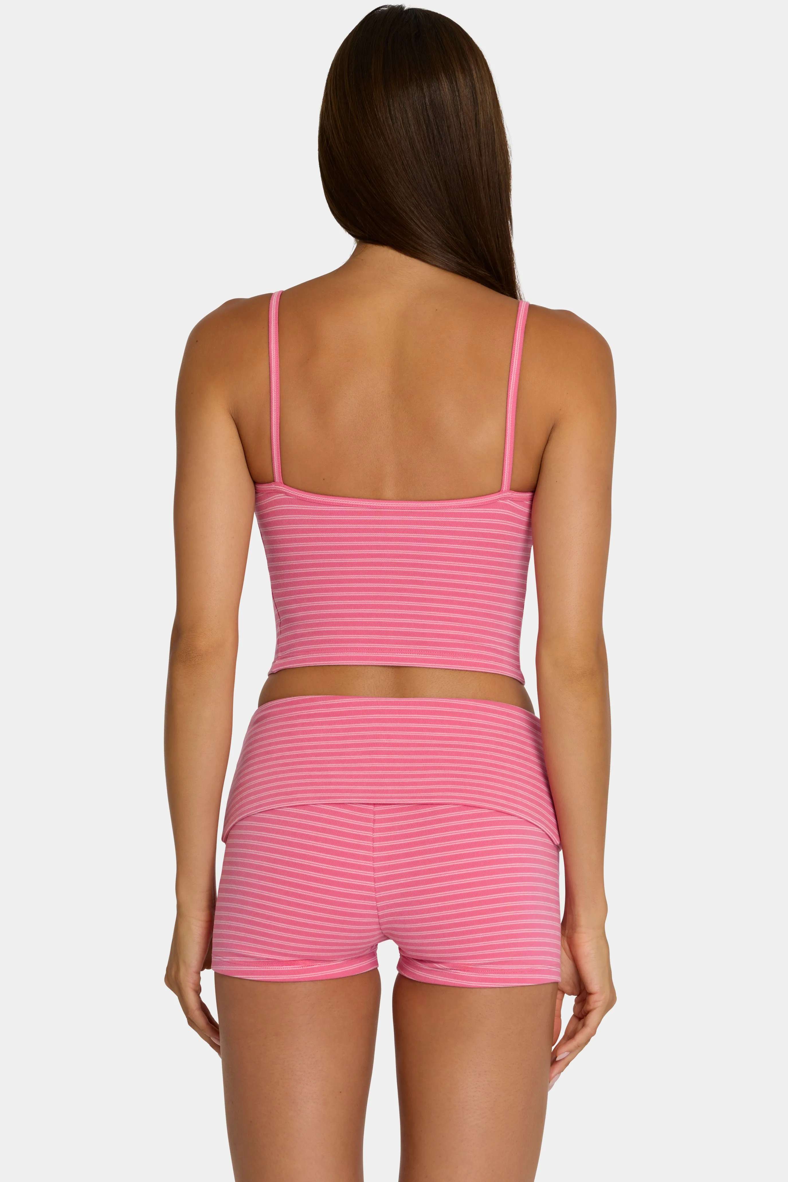 Brushed Jersey Tank Top in Pink Stripe sold by Oh Polly product image thumbnail 3