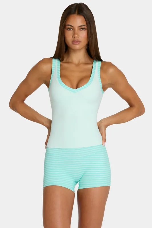 Soft Active Tank Top in Mint made by Bo + Tee