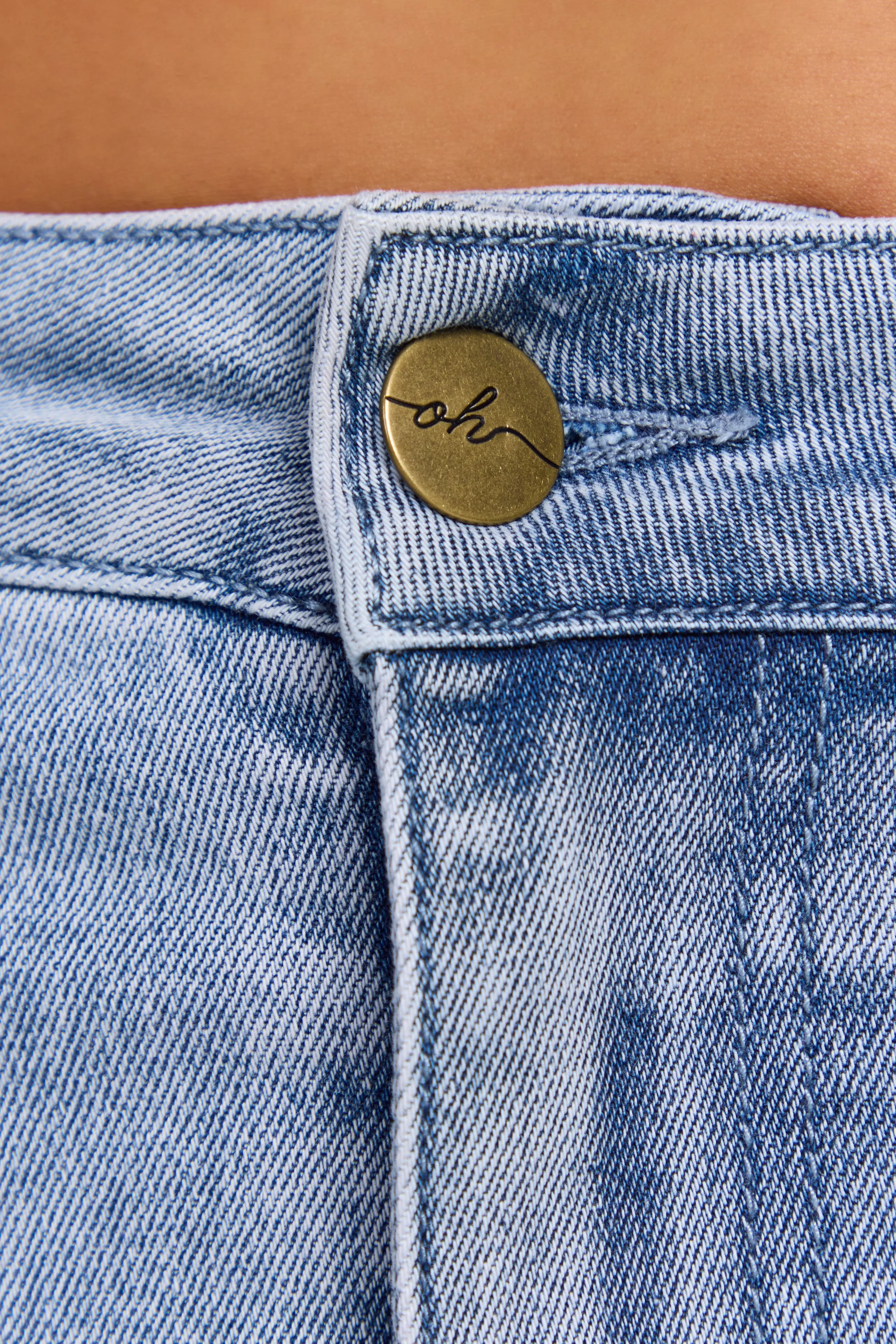 Low-Rise Denim Mini Skirt in Mid-Blue sold by Oh Polly product image thumbnail 5