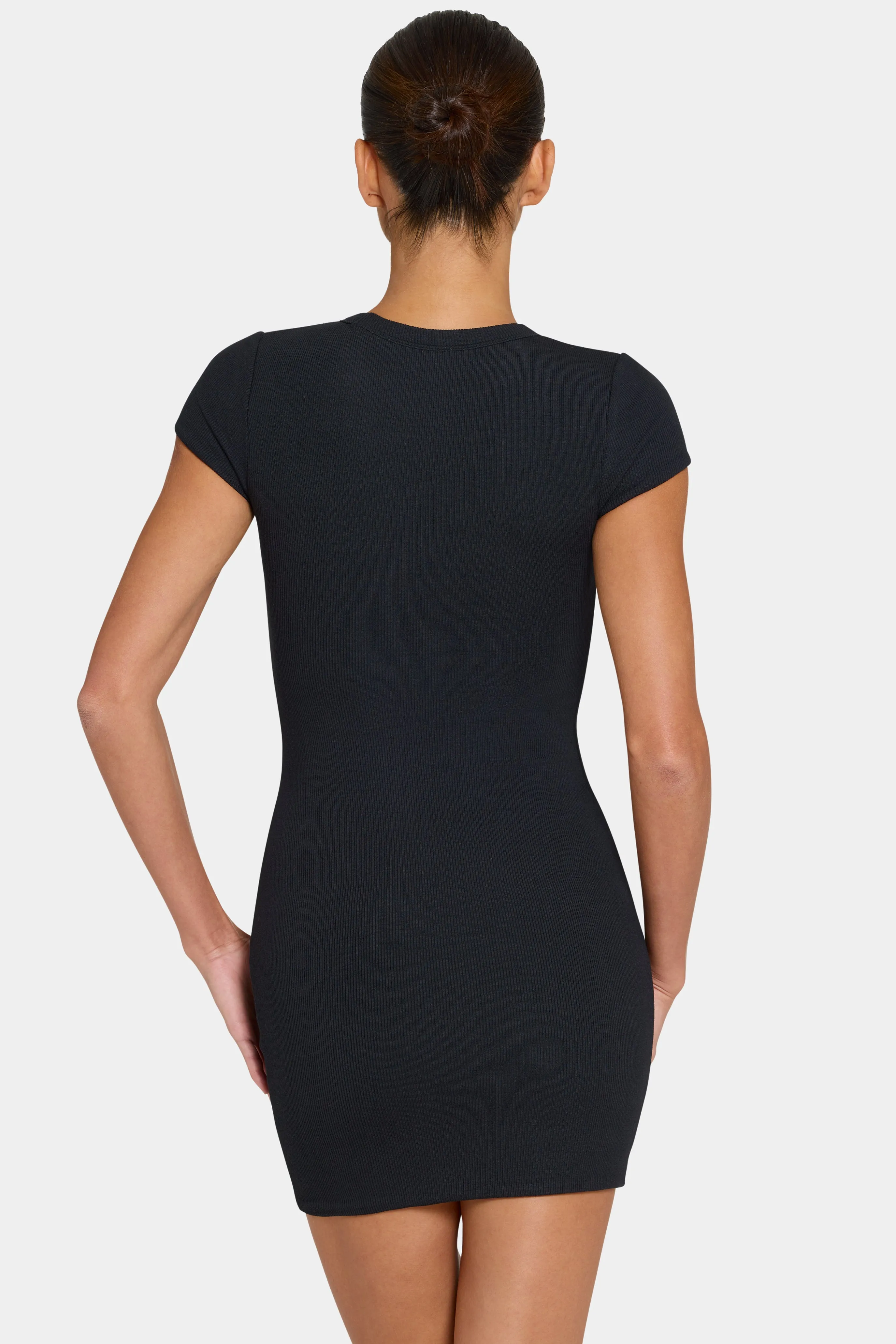 ButterCloud™ Cap Sleeve Mini Dress in Black sold by Oh Polly product image thumbnail 2