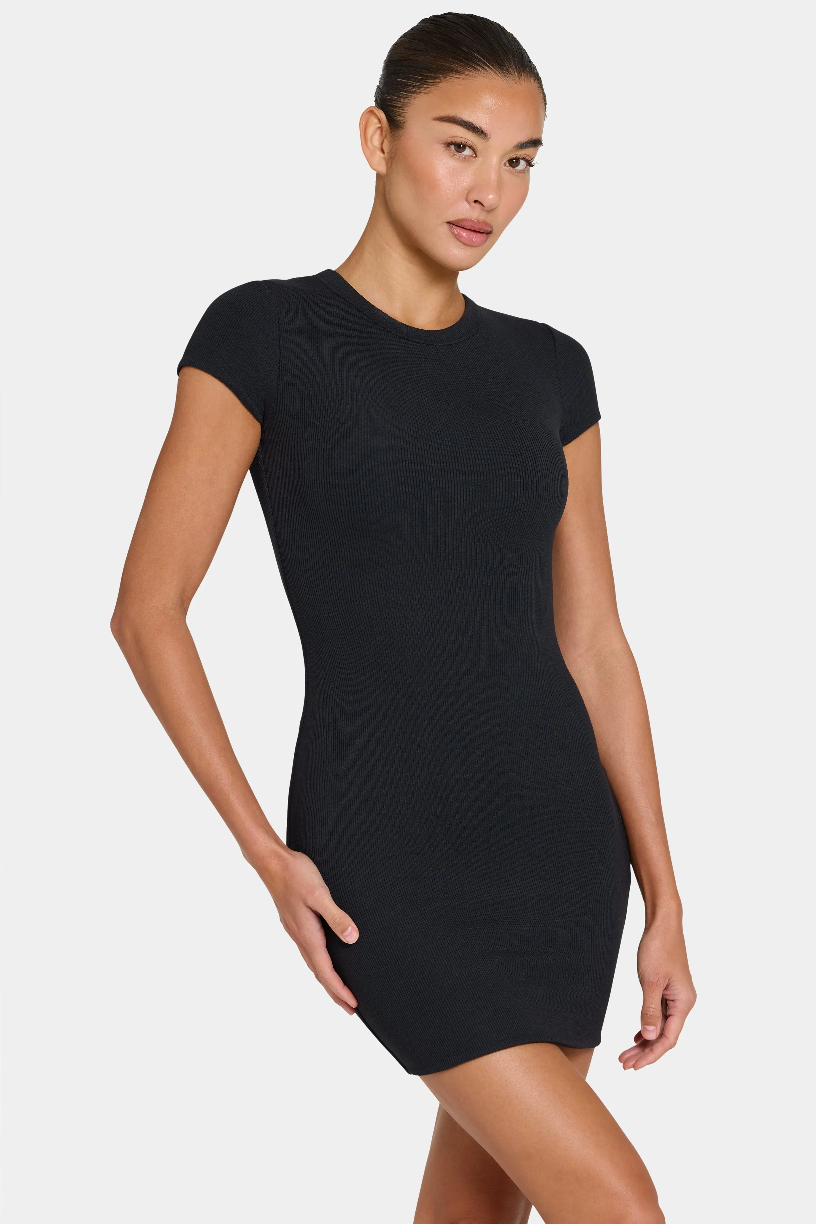 ButterCloud™ Cap Sleeve Mini Dress in Black sold by Oh Polly product image thumbnail 5